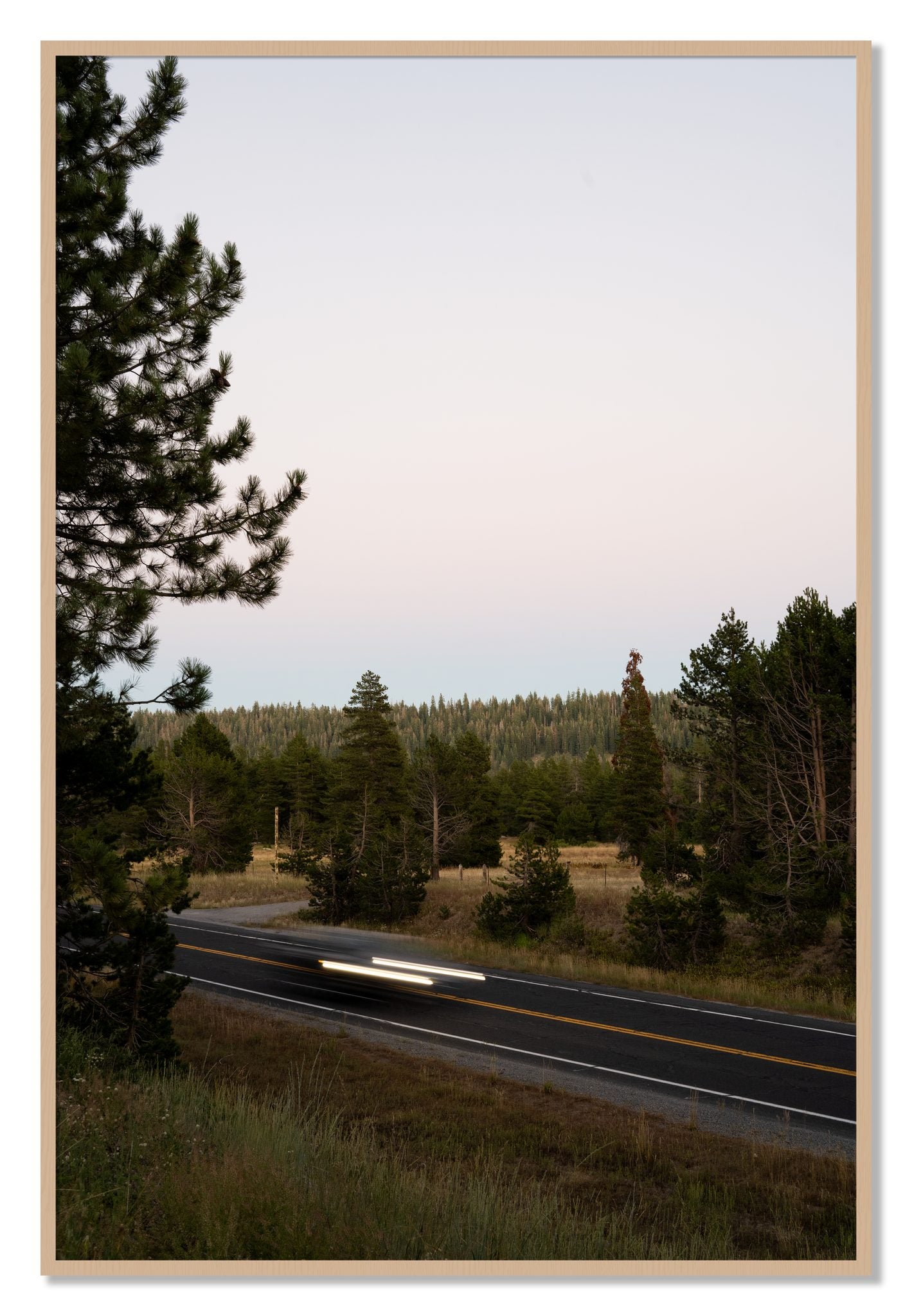 Framed photograph of Bear Valleytif by Dylan Ozanich, Oak frame, Full Bleed