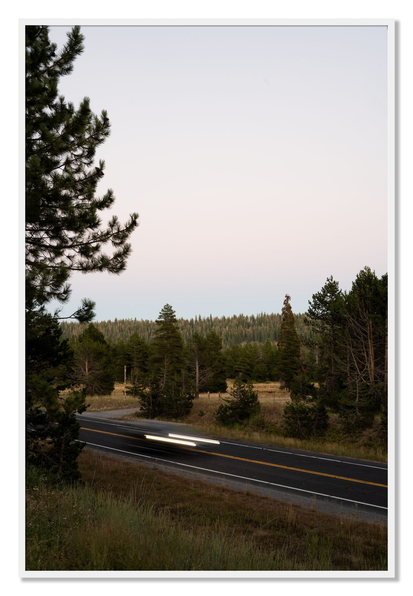 Framed photograph of Bear Valleytif by Dylan Ozanich, White frame, Full Bleed
