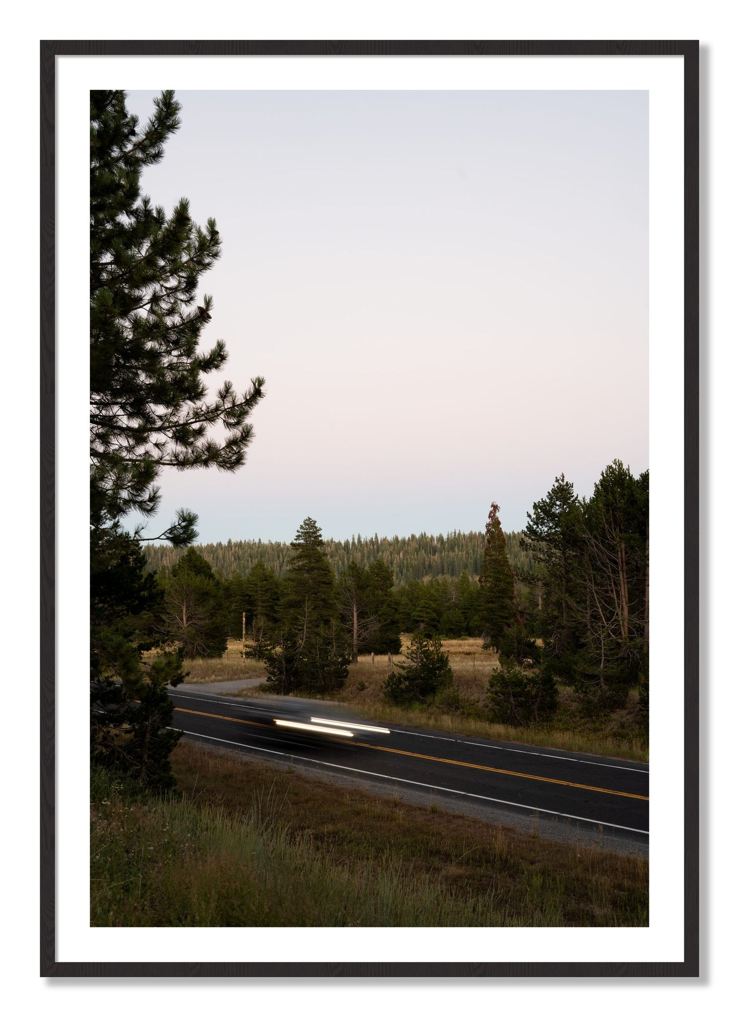 Framed photograph of Bear Valleytif by Dylan Ozanich, Black Walnut frame, Borders