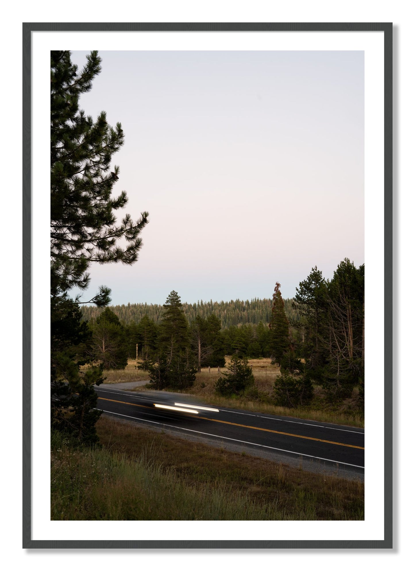 Framed photograph of Bear Valleytif by Dylan Ozanich, Grey frame, Borders