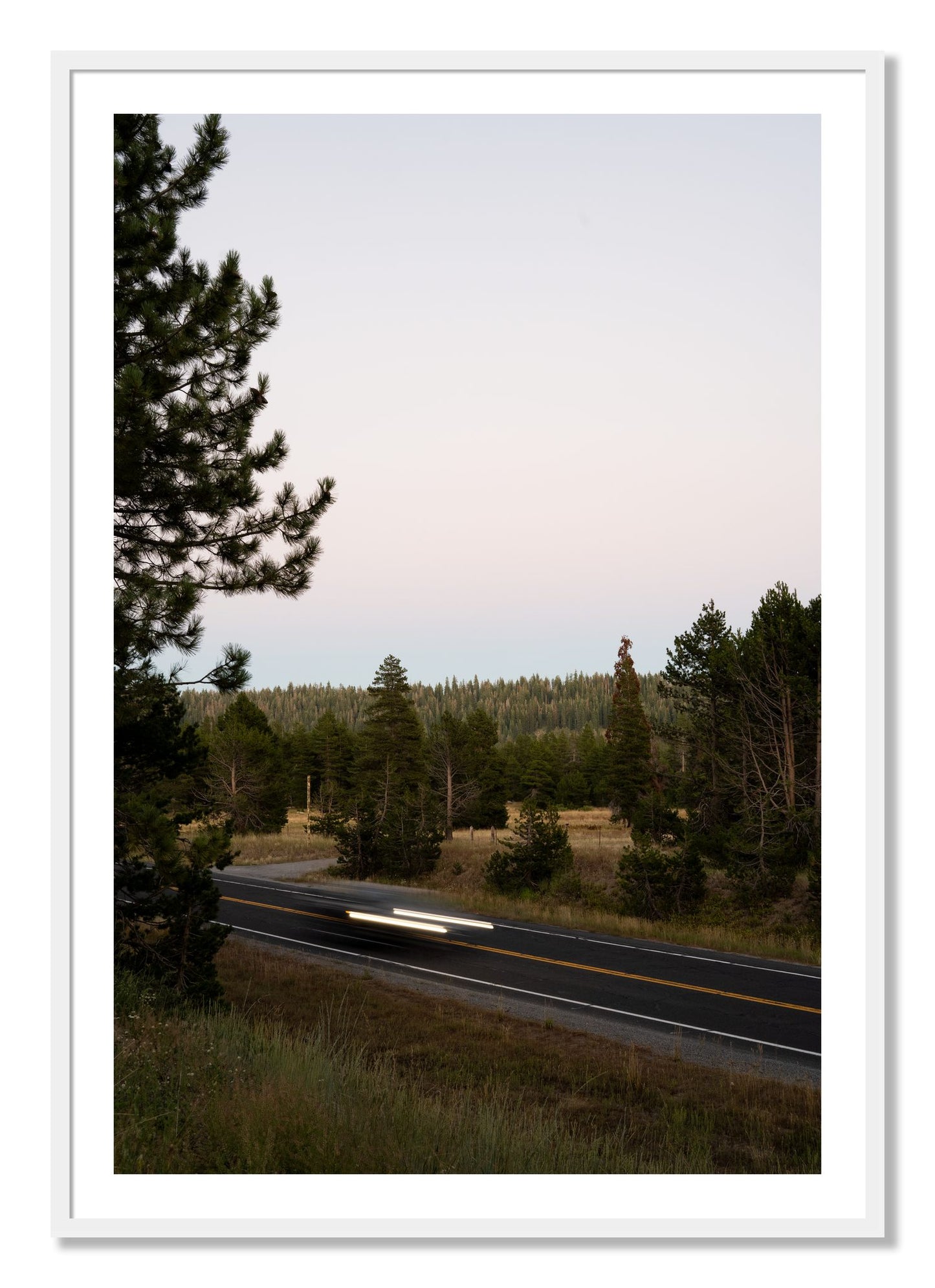 Framed photograph of Bear Valleytif by Dylan Ozanich, White frame, Borders
