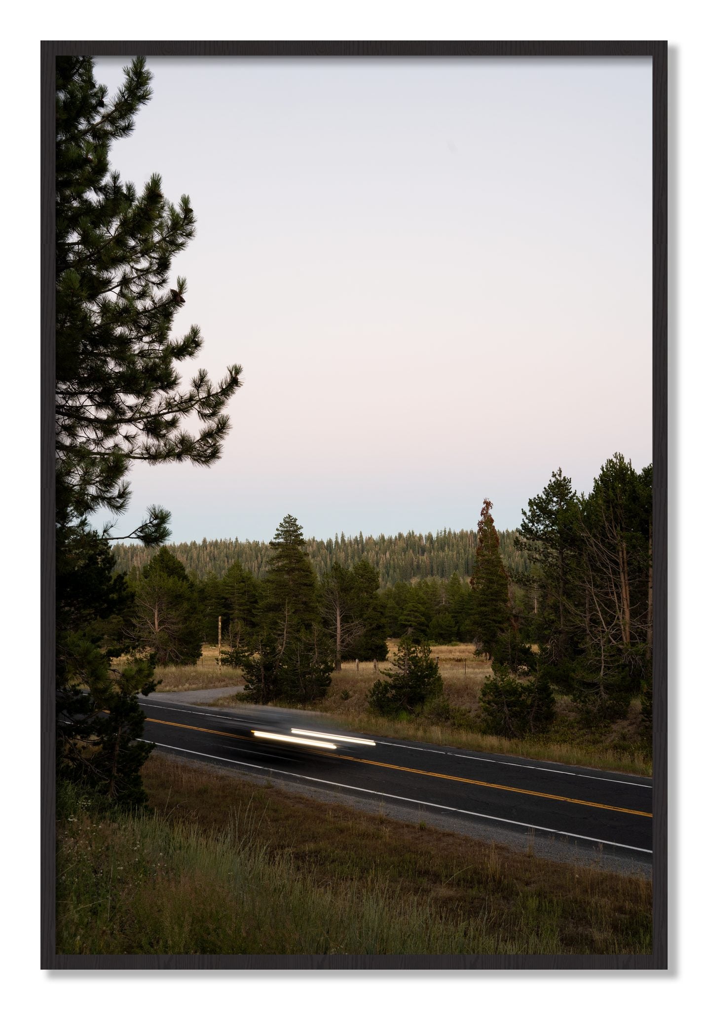 Framed photograph of Bear Valleytif by Dylan Ozanich, Black Walnut frame, Full Bleed