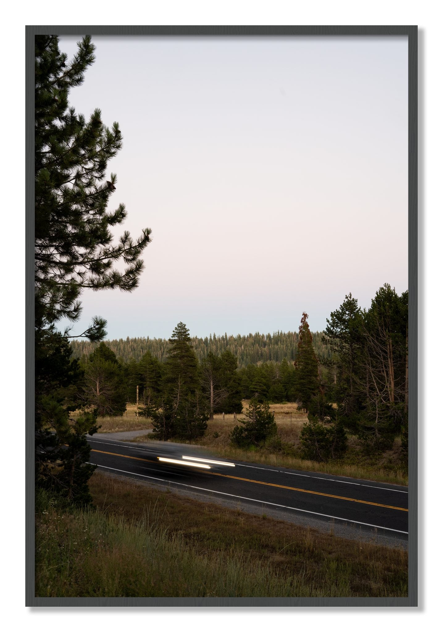Framed photograph of Bear Valleytif by Dylan Ozanich, Grey frame, Full Bleed