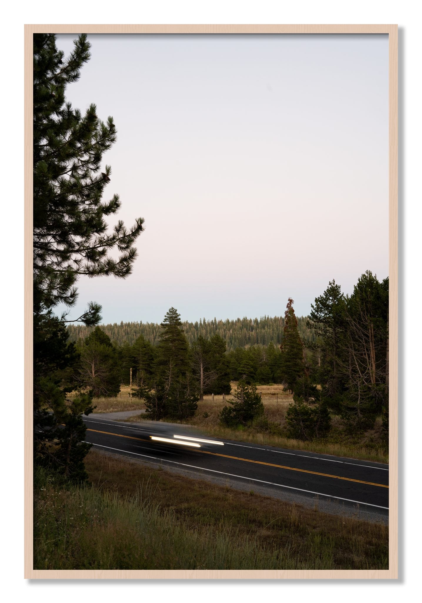 Framed photograph of Bear Valleytif by Dylan Ozanich, Maple frame, Full Bleed