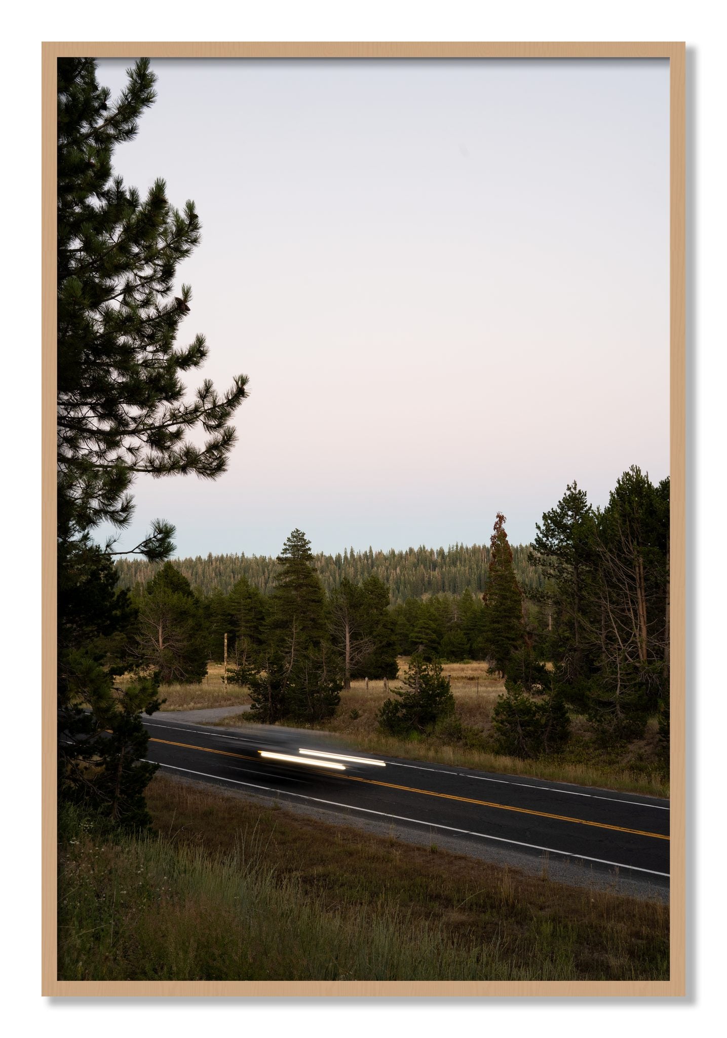 Framed photograph of Bear Valleytif by Dylan Ozanich, Oak frame, Full Bleed