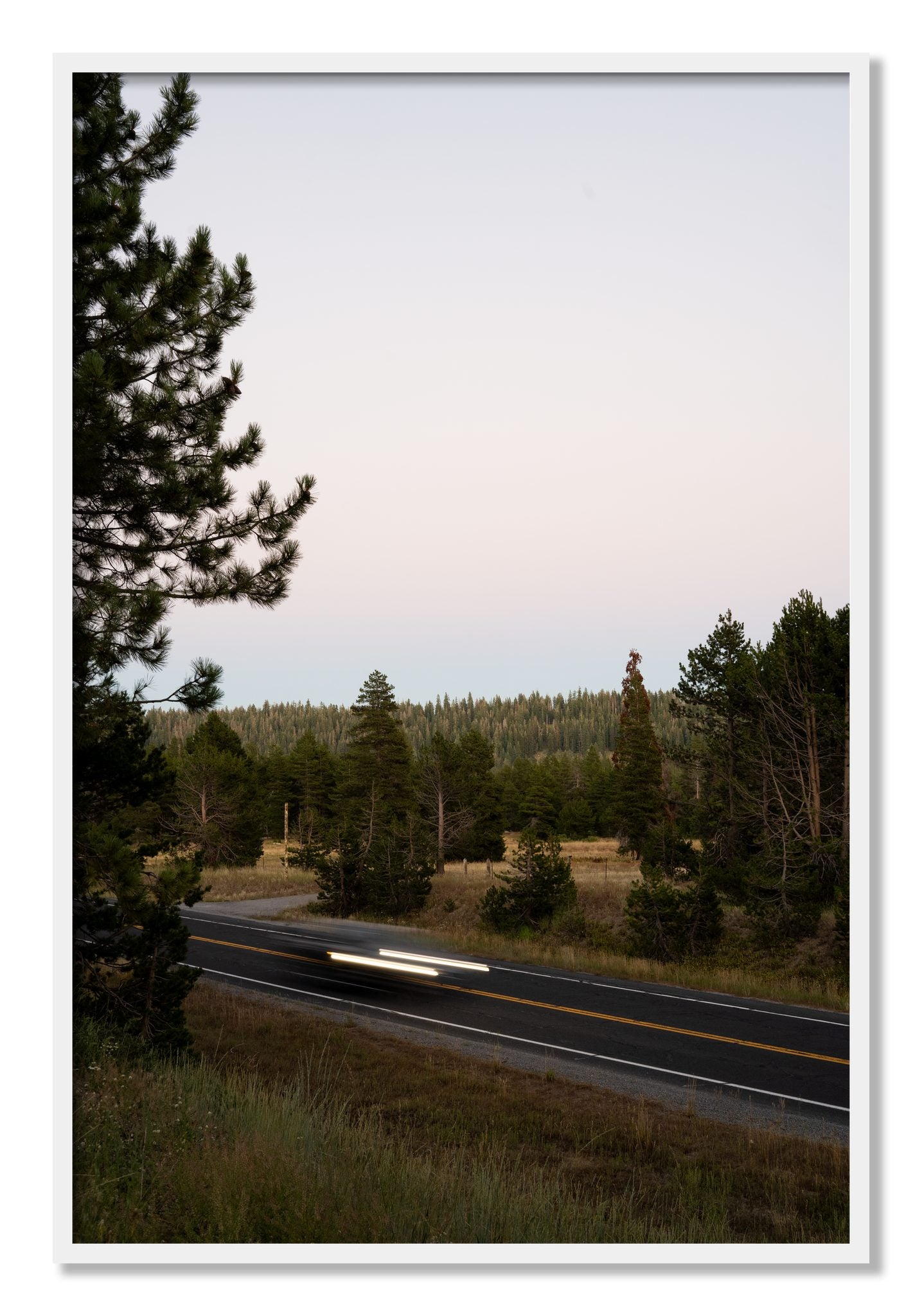 Framed photograph of Bear Valleytif by Dylan Ozanich, White frame, Full Bleed