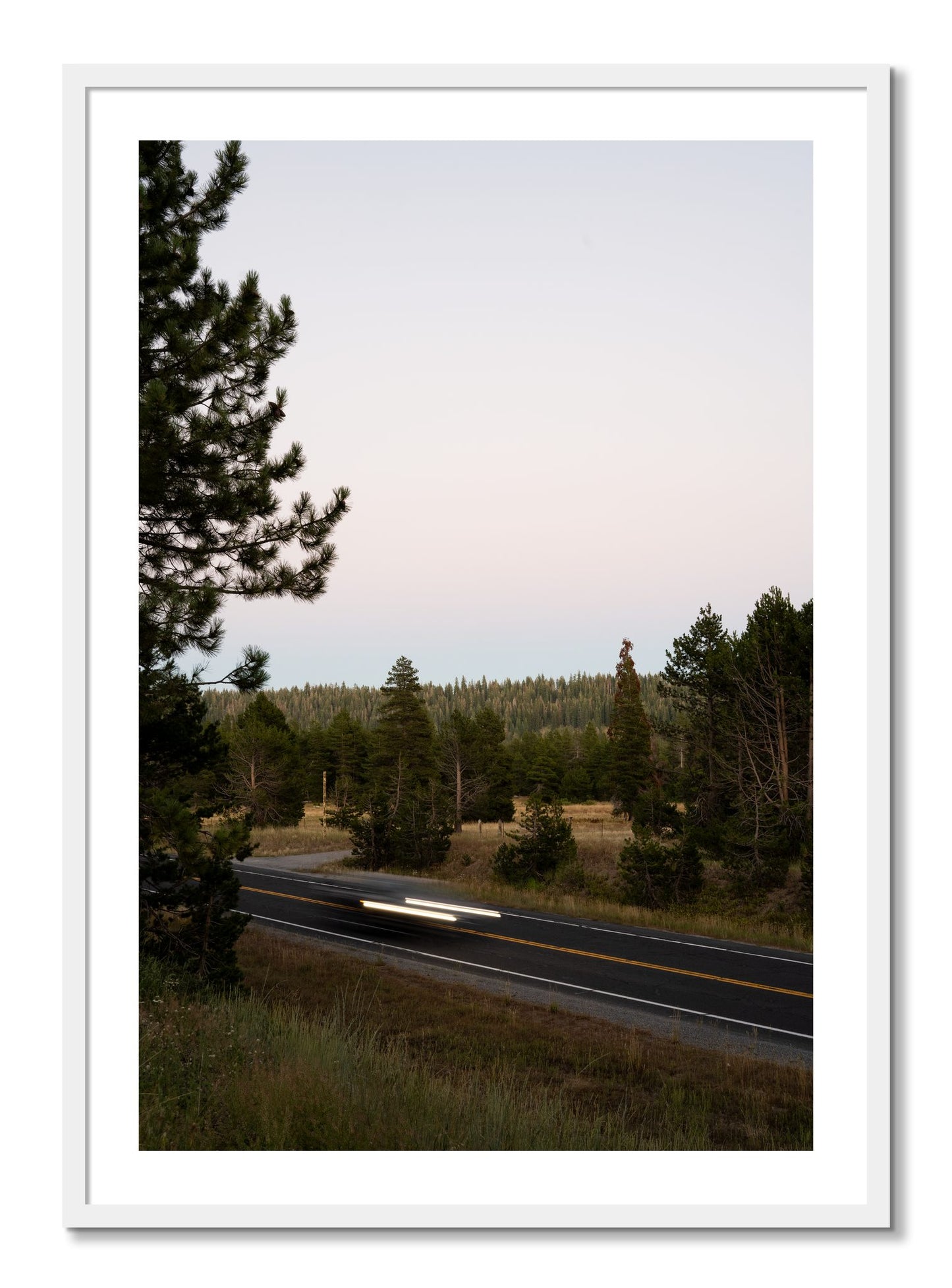 Framed photograph of Bear Valleytif by Dylan Ozanich, White frame, Borders