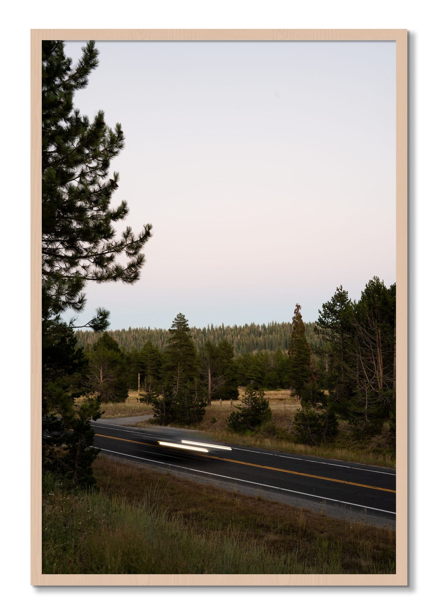 Framed photograph of Bear Valleytif by Dylan Ozanich, Maple frame, Full Bleed