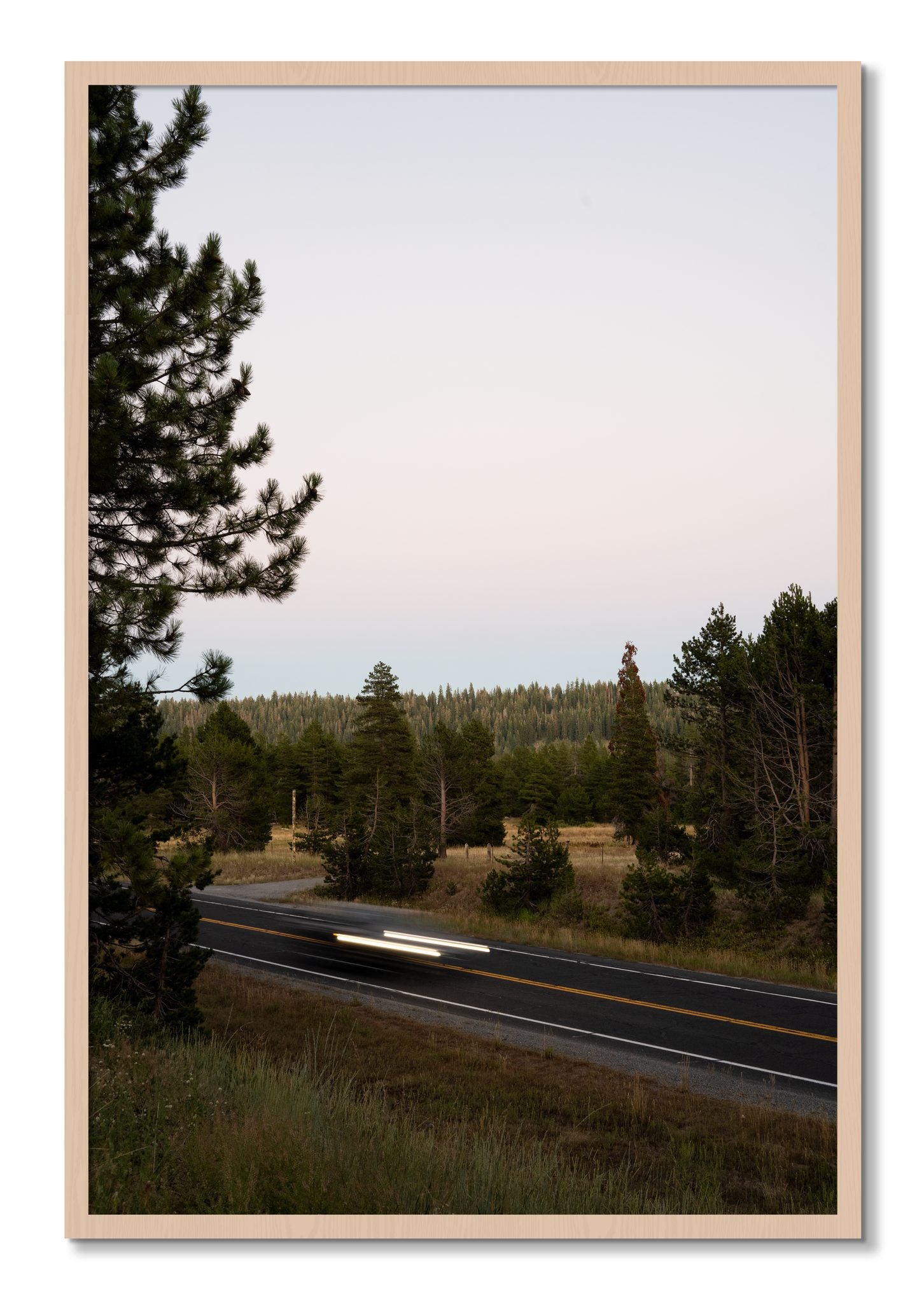 Framed photograph of Bear Valleytif by Dylan Ozanich, Maple frame, Full Bleed