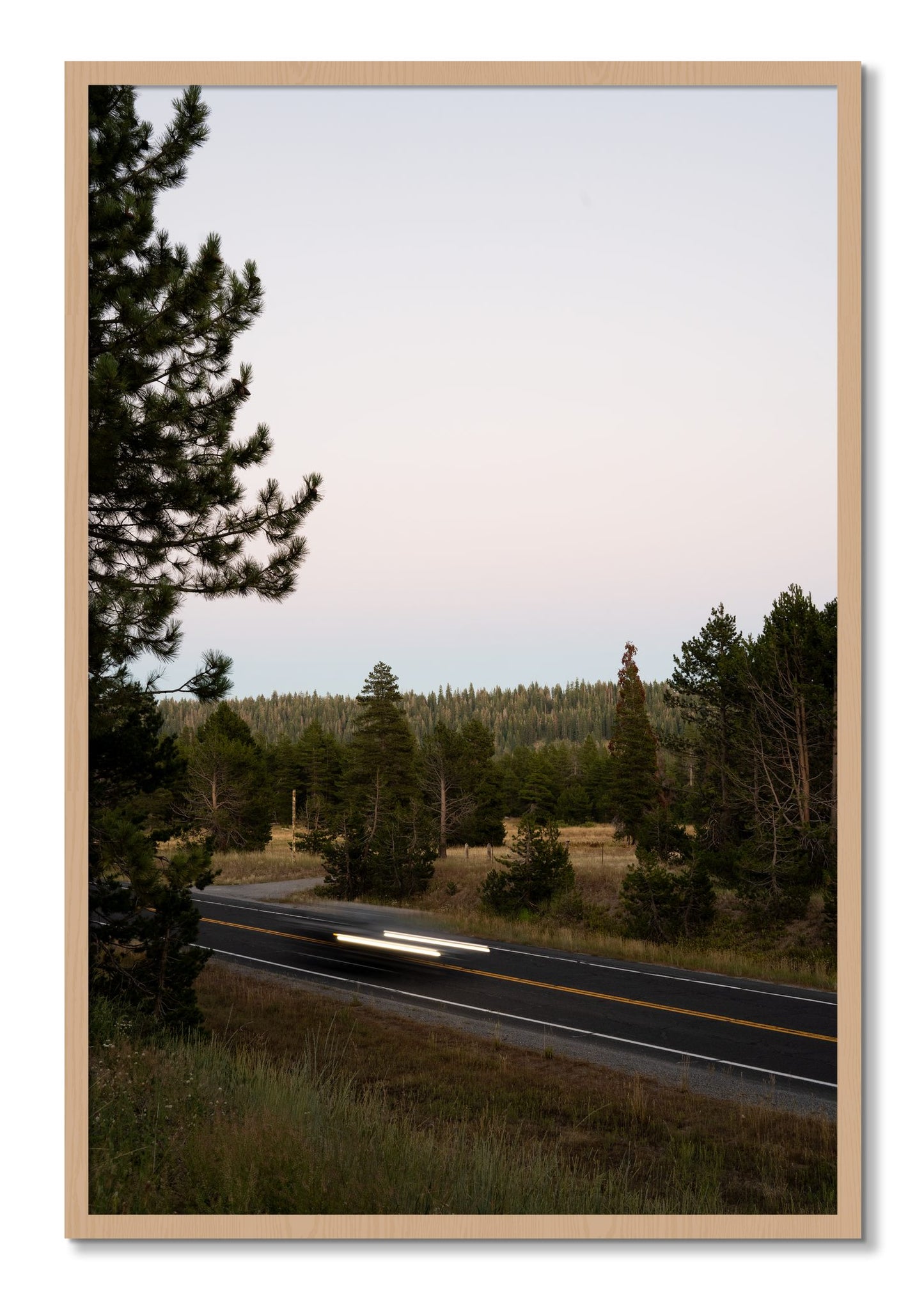 Framed photograph of Bear Valleytif by Dylan Ozanich, Oak frame, Full Bleed