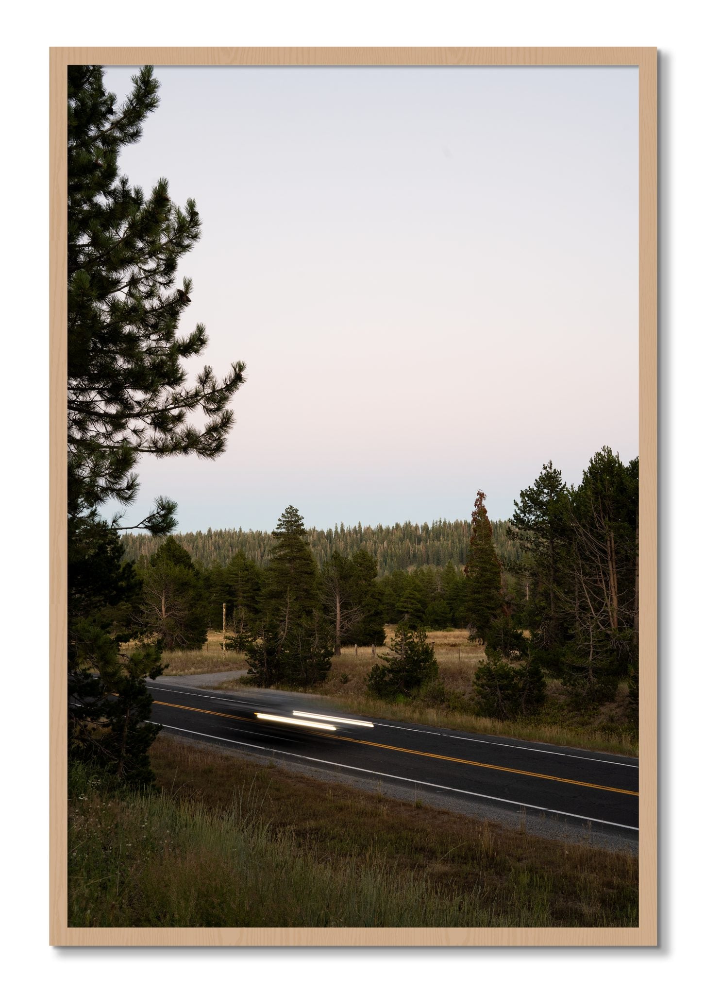 Framed photograph of Bear Valleytif by Dylan Ozanich, Oak frame, Full Bleed