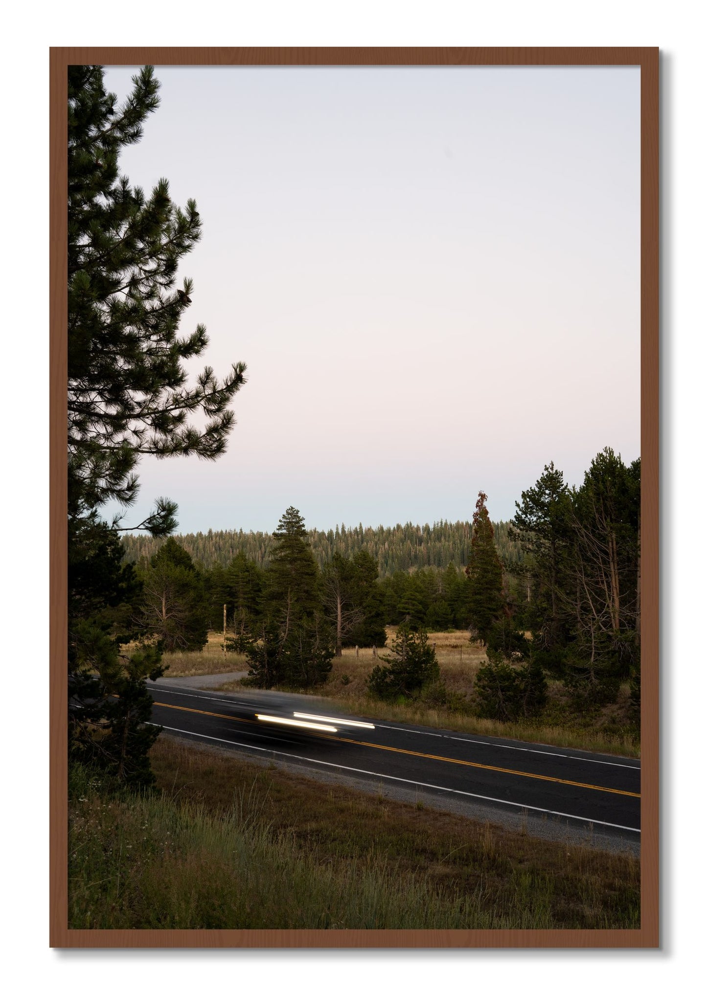 Framed photograph of Bear Valleytif by Dylan Ozanich, Walnut frame, Full Bleed