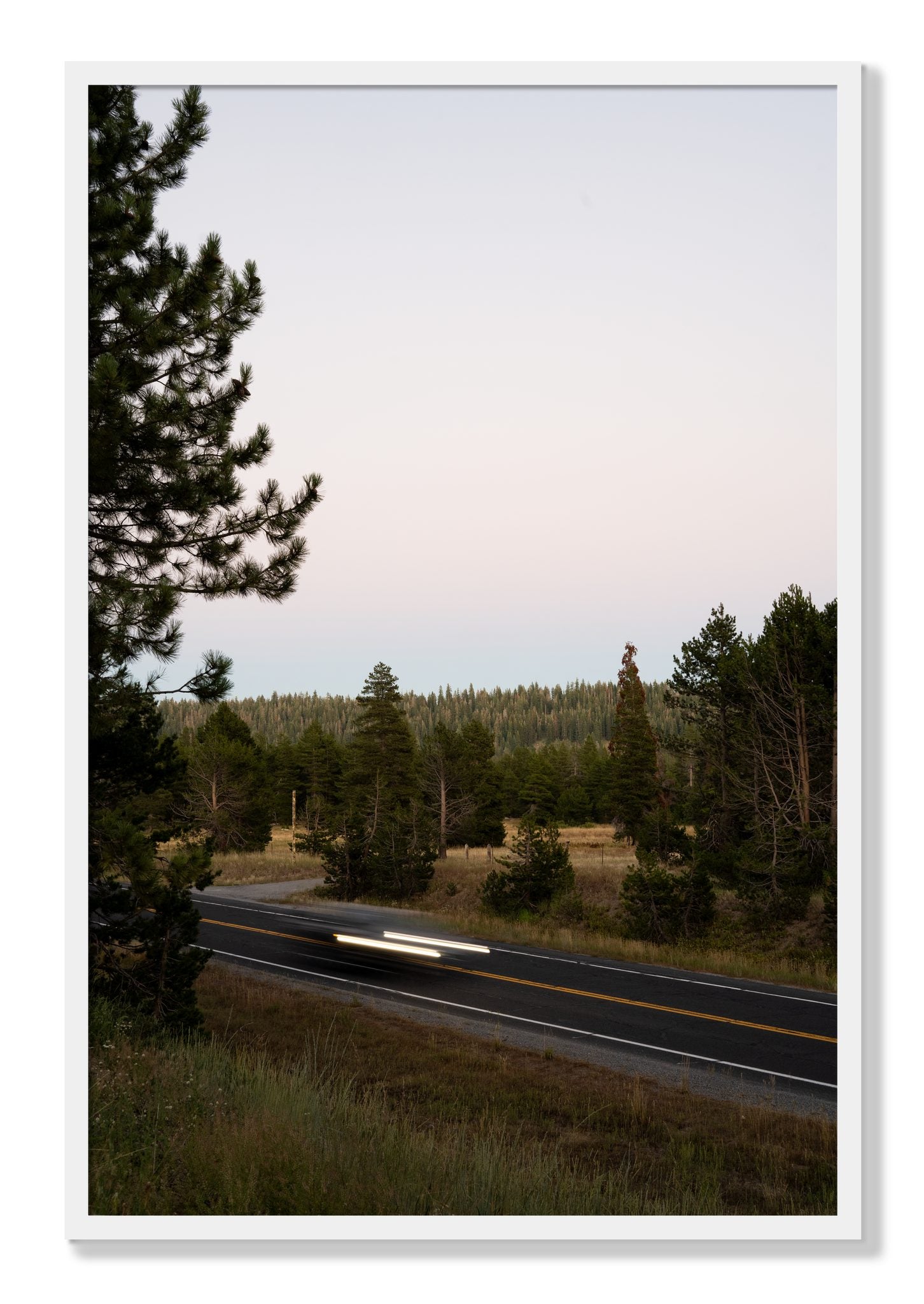 Framed photograph of Bear Valleytif by Dylan Ozanich, White frame, Full Bleed