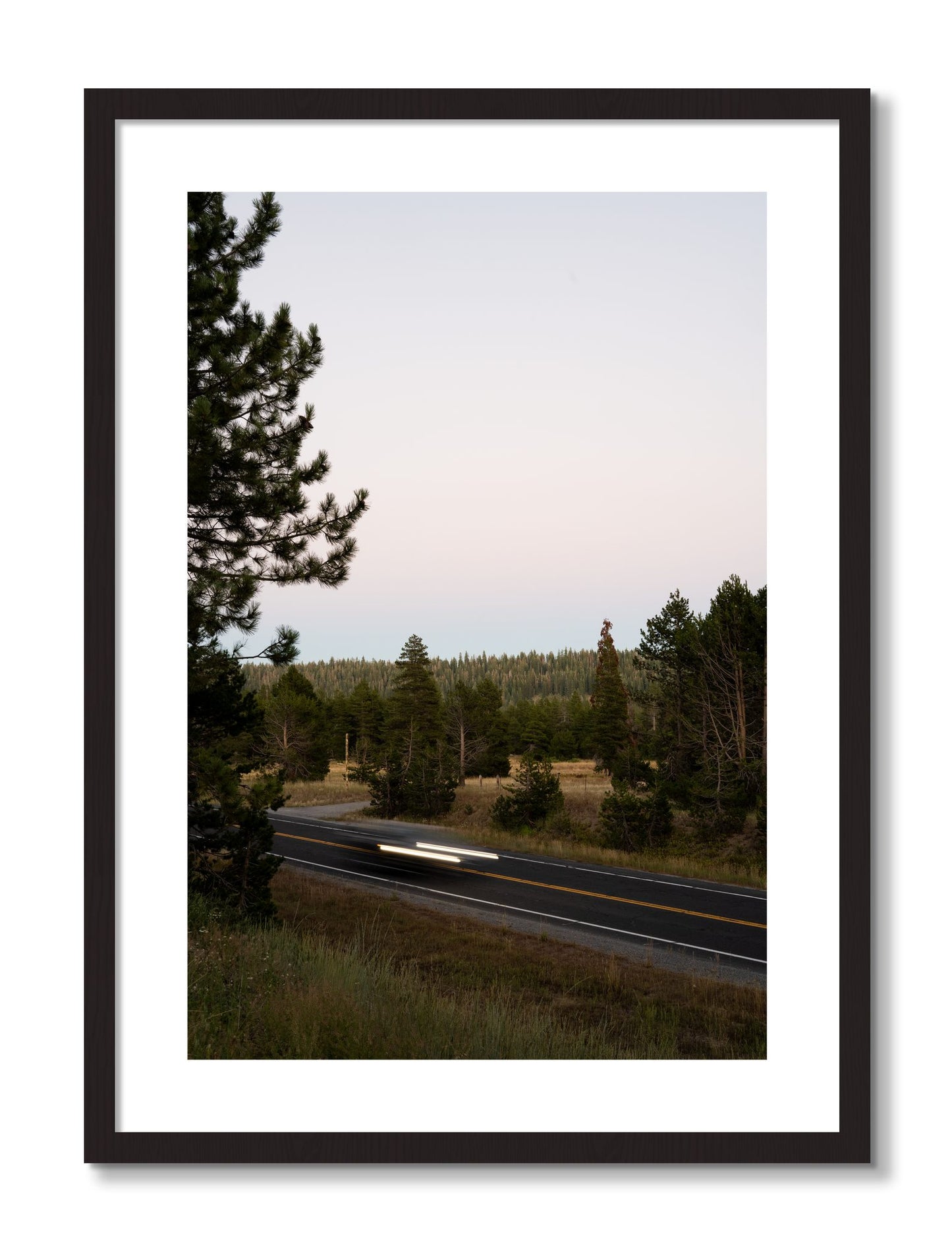 Framed photograph of Bear Valleytif by Dylan Ozanich, Black Walnut frame, Borders