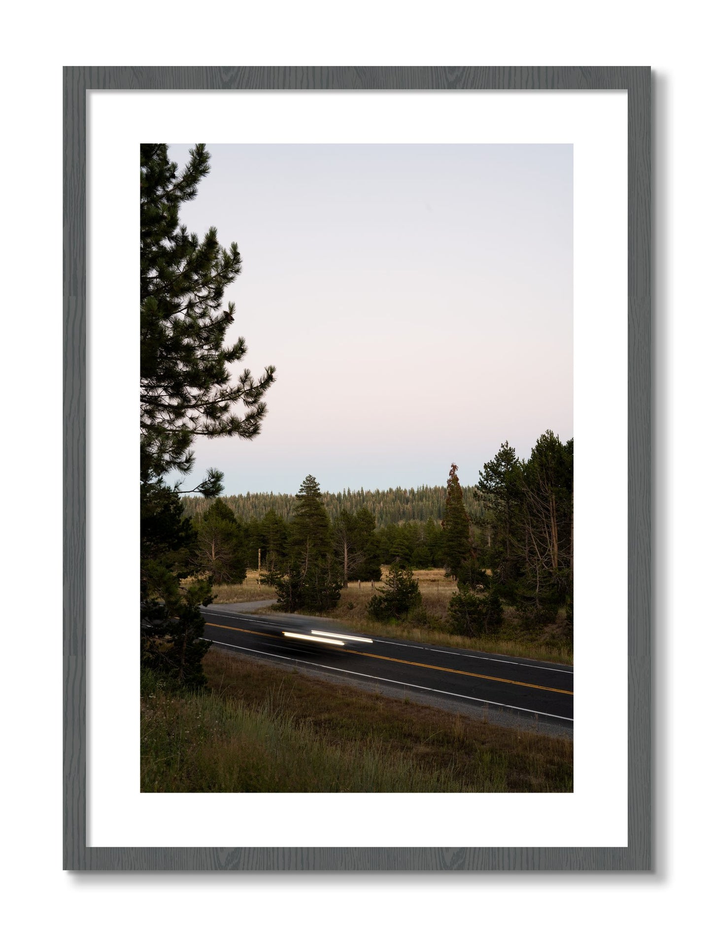Framed photograph of Bear Valleytif by Dylan Ozanich, Grey frame, Borders