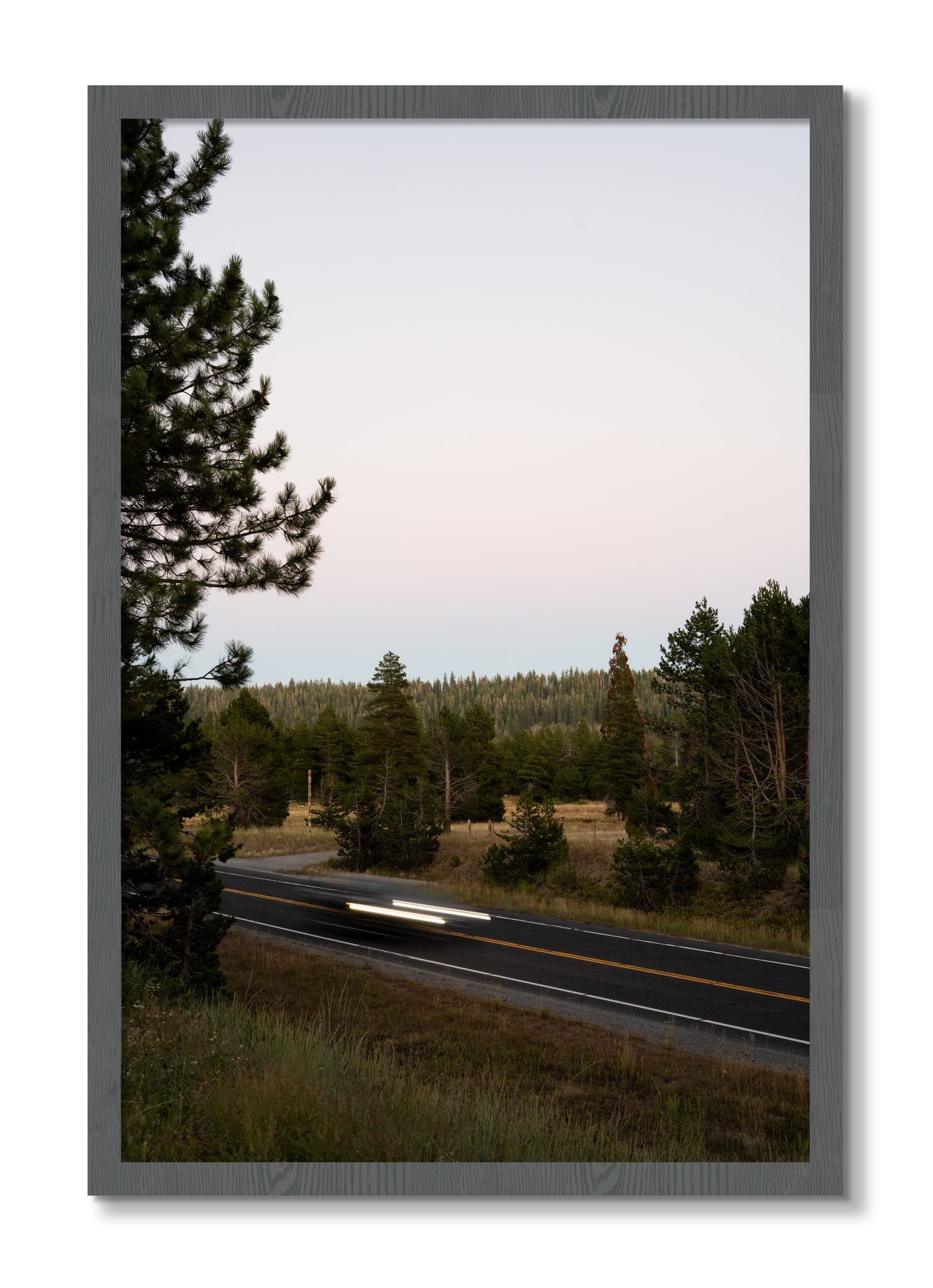 Framed photograph of Bear Valleytif by Dylan Ozanich, Grey frame, Full Bleed