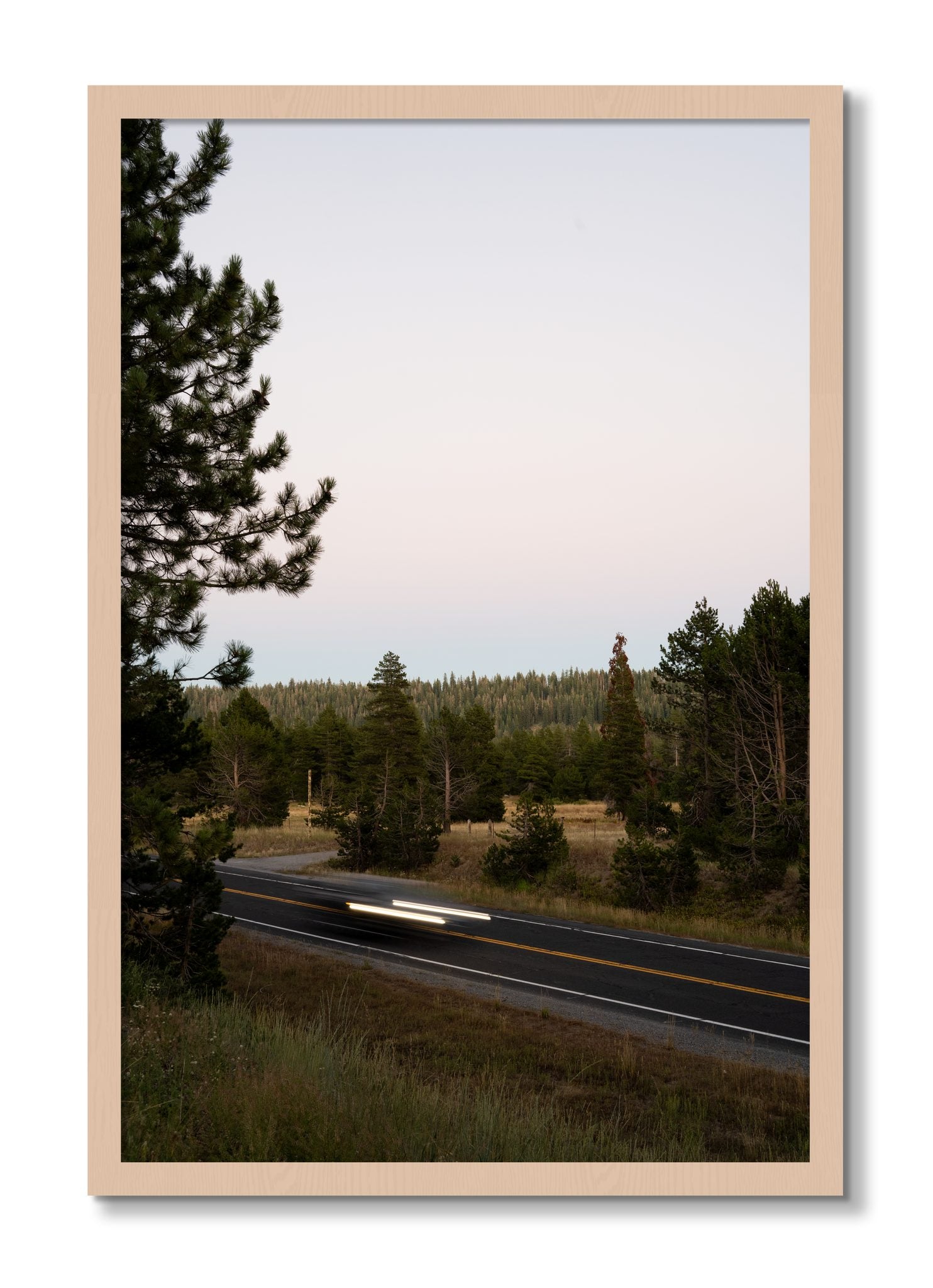 Framed photograph of Bear Valleytif by Dylan Ozanich, Maple frame, Full Bleed