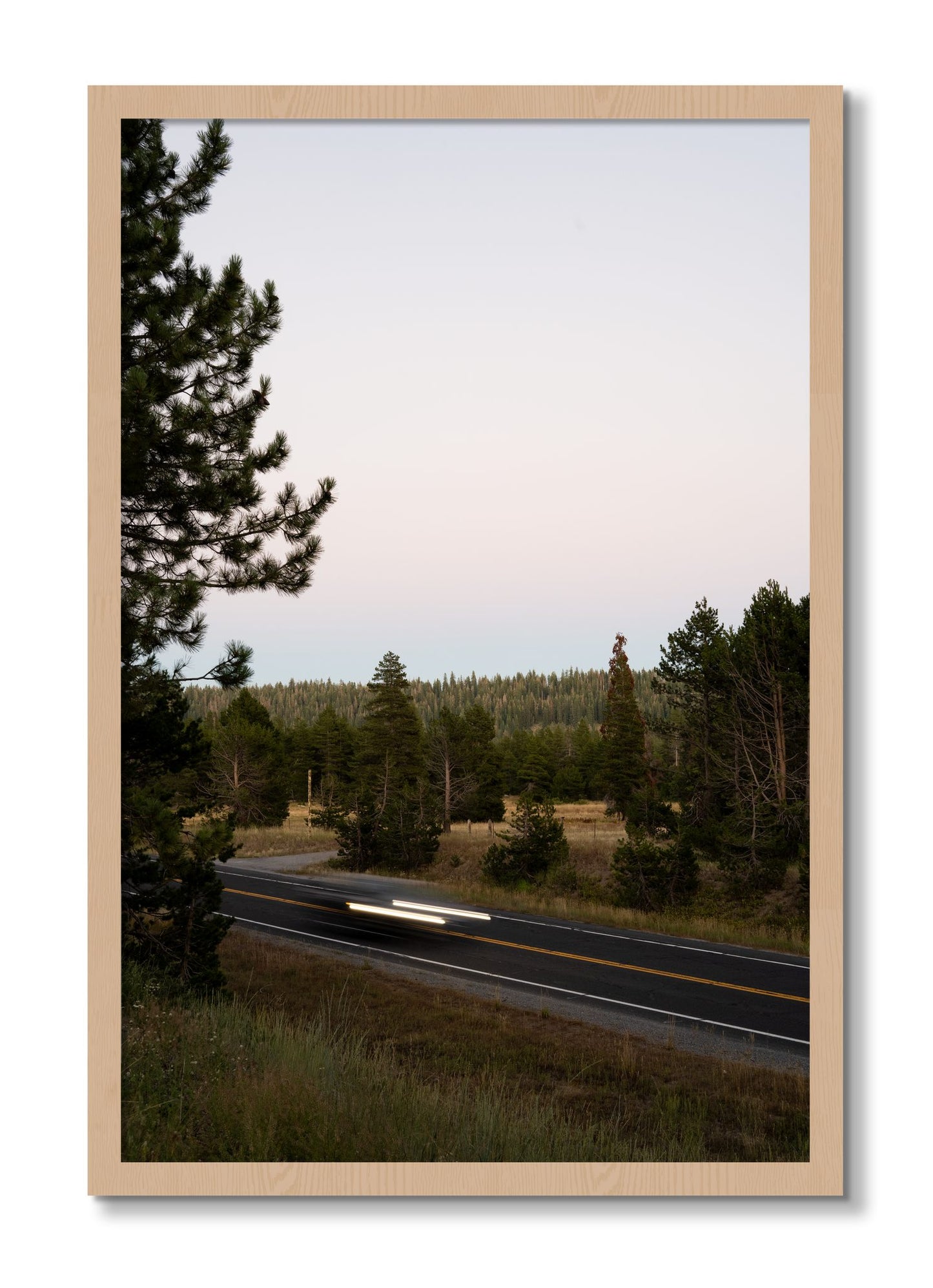 Framed photograph of Bear Valleytif by Dylan Ozanich, Oak frame, Full Bleed