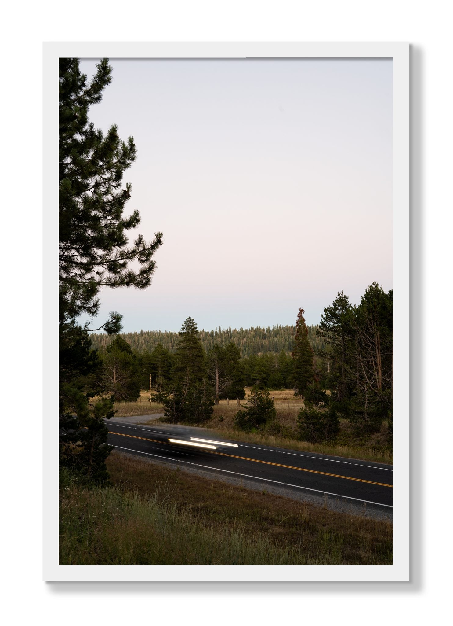 Framed photograph of Bear Valleytif by Dylan Ozanich, White frame, Full Bleed