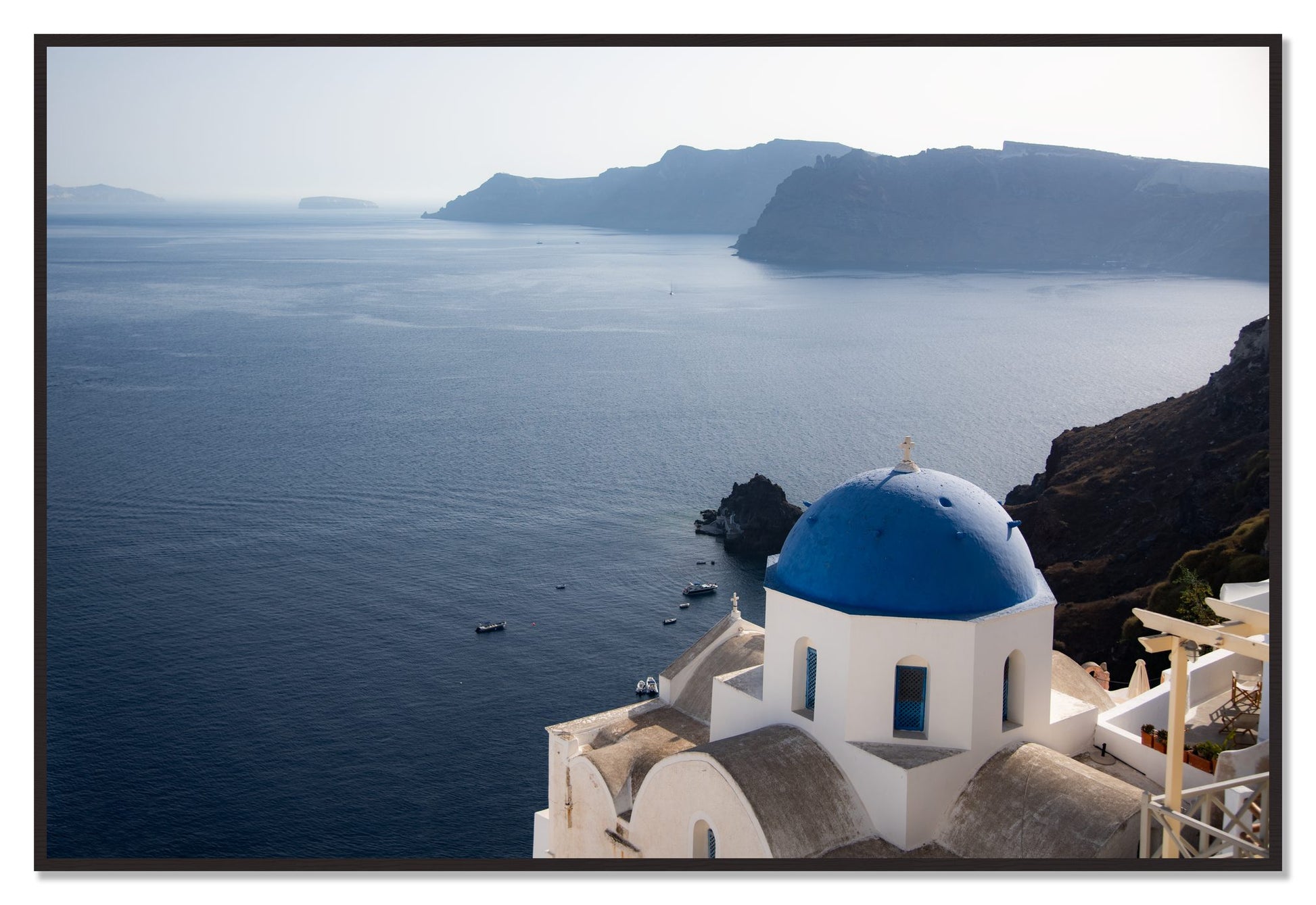 Blue Cap by Dylan Ozanich, 48×72 Full Bleed Print in a Black Walnut frame