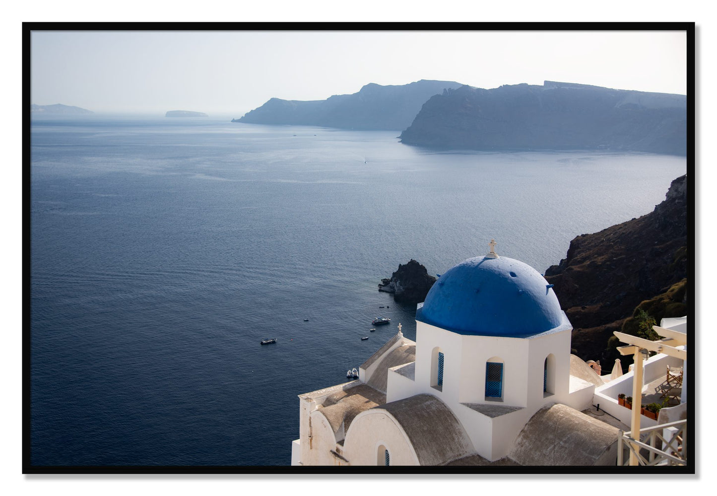 Framed photograph of Blue Cap by Dylan Ozanich, Black frame, Full Bleed
