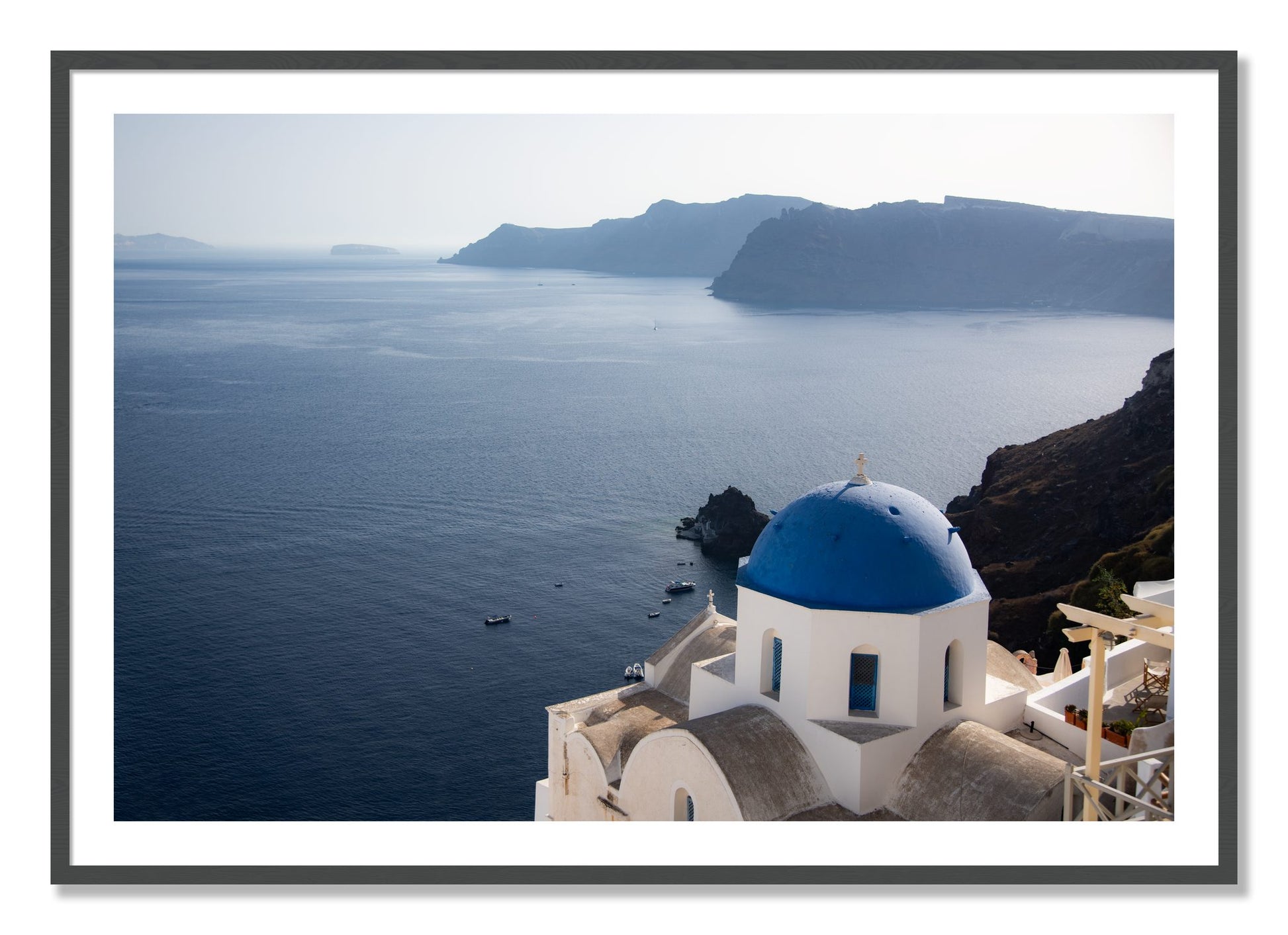 Framed photograph of Blue Cap by Dylan Ozanich, Grey frame, Borders