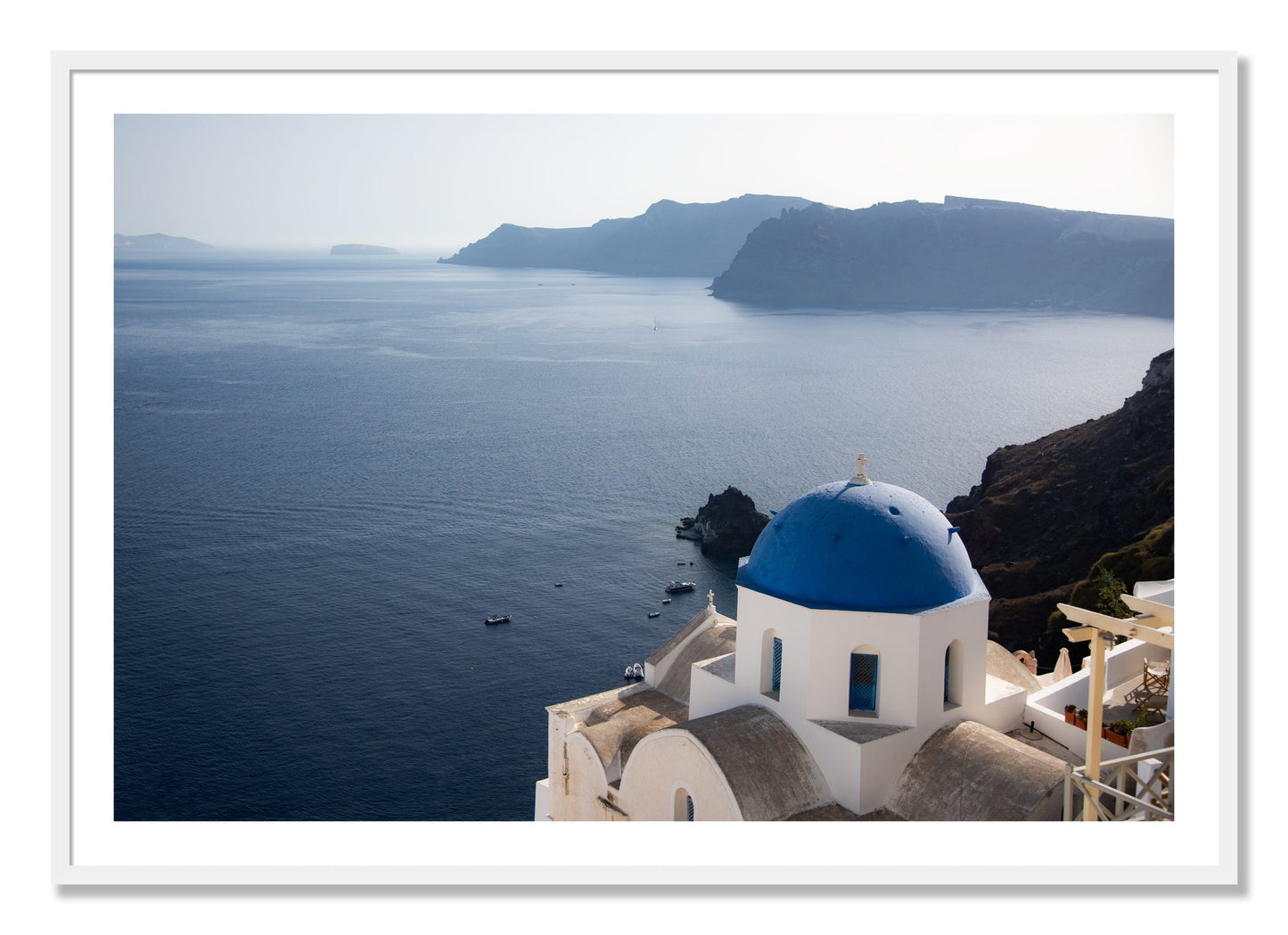Framed photograph of Blue Cap by Dylan Ozanich, White frame, Borders