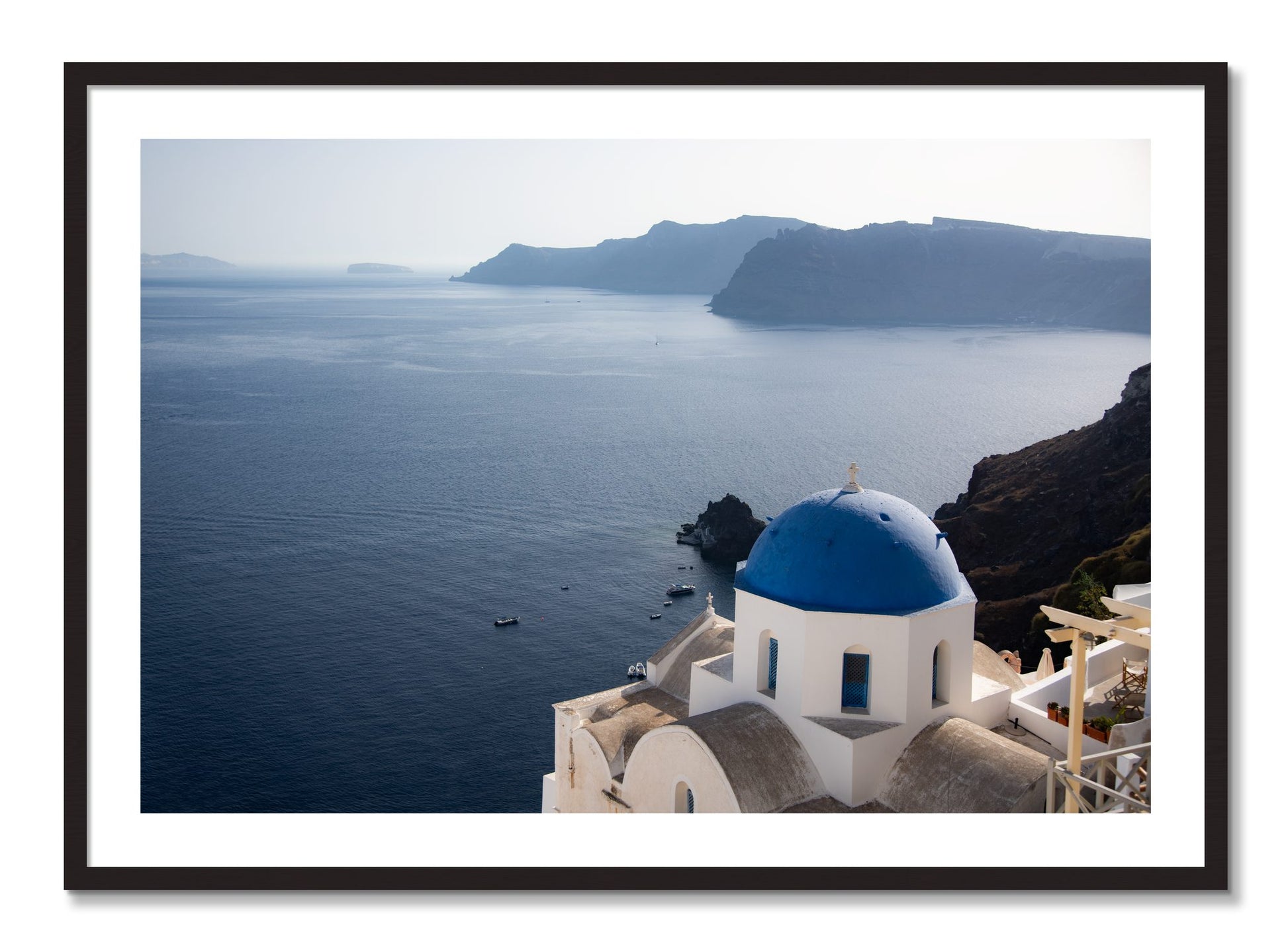 Framed photograph of Blue Cap by Dylan Ozanich, Black Walnut frame, Borders