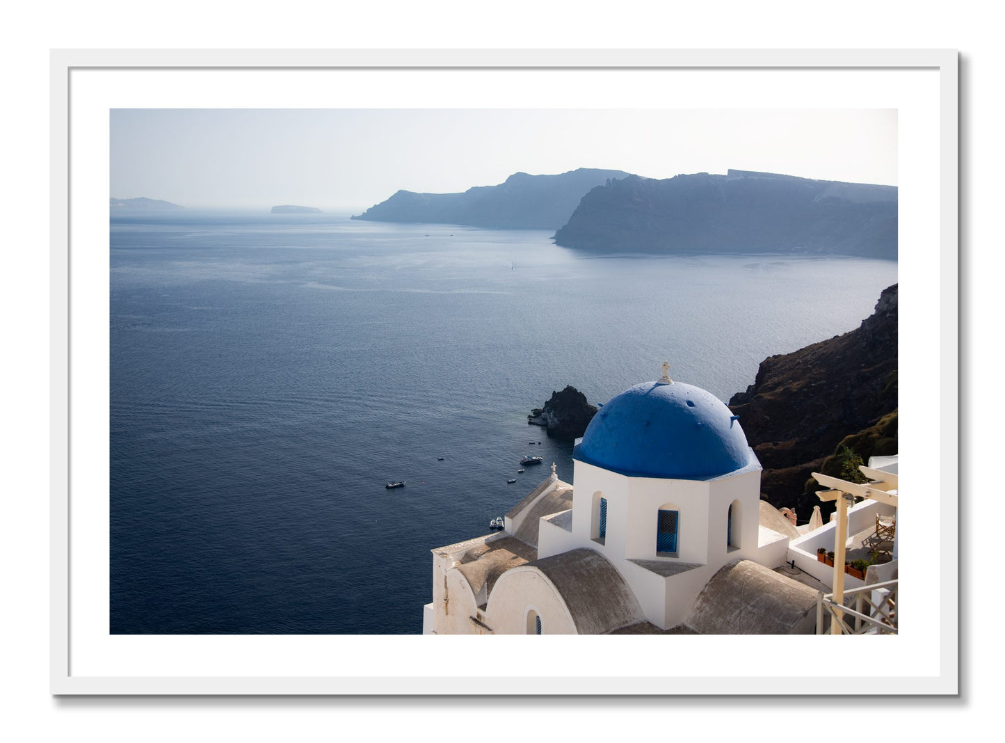 Framed photograph of Blue Cap by Dylan Ozanich, White frame, Borders