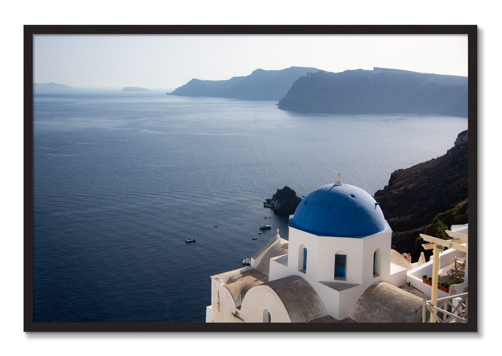 Framed photograph of Blue Cap by Dylan Ozanich, Black Walnut frame, Full Bleed