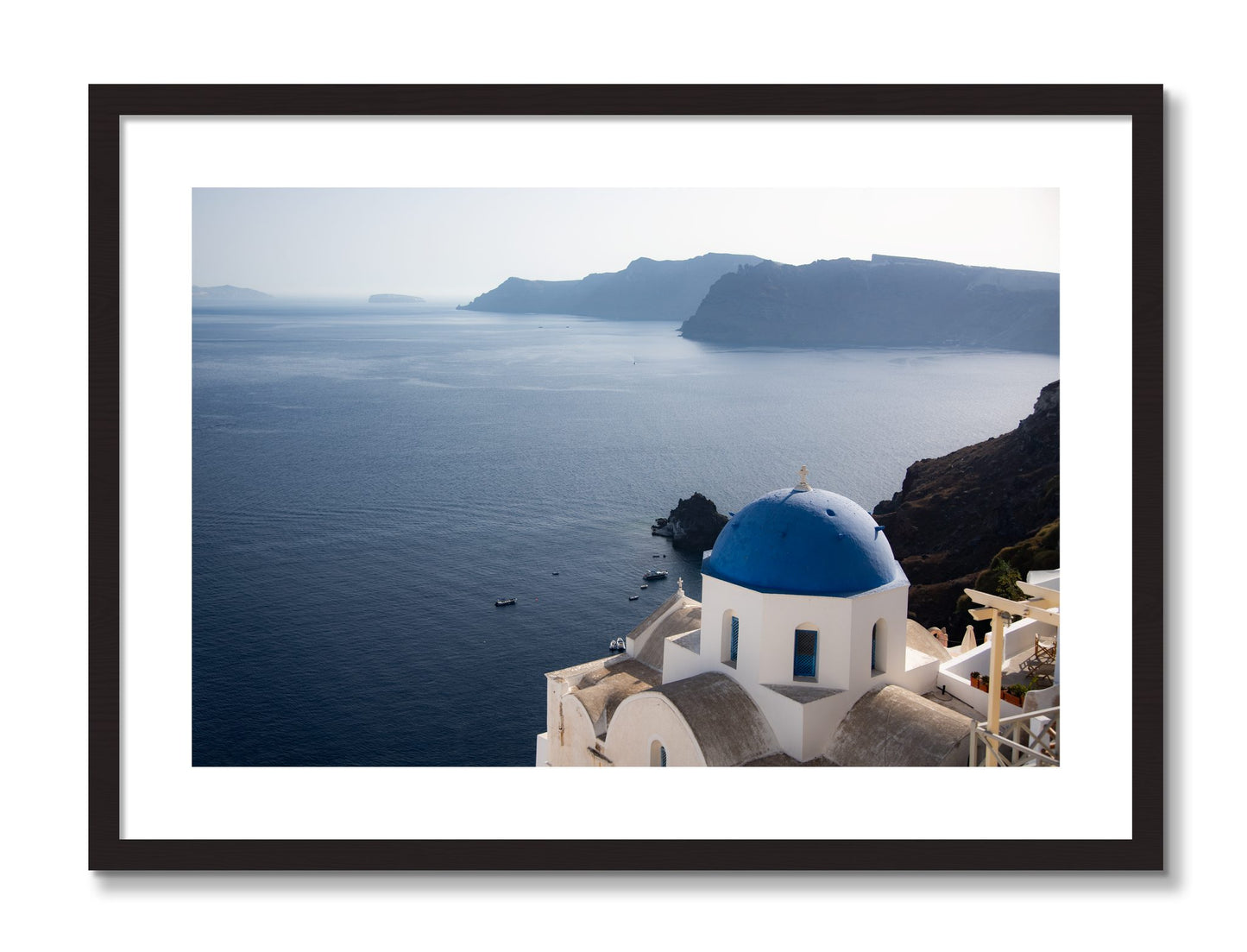 Framed photograph of Blue Cap by Dylan Ozanich, Black Walnut frame, Borders
