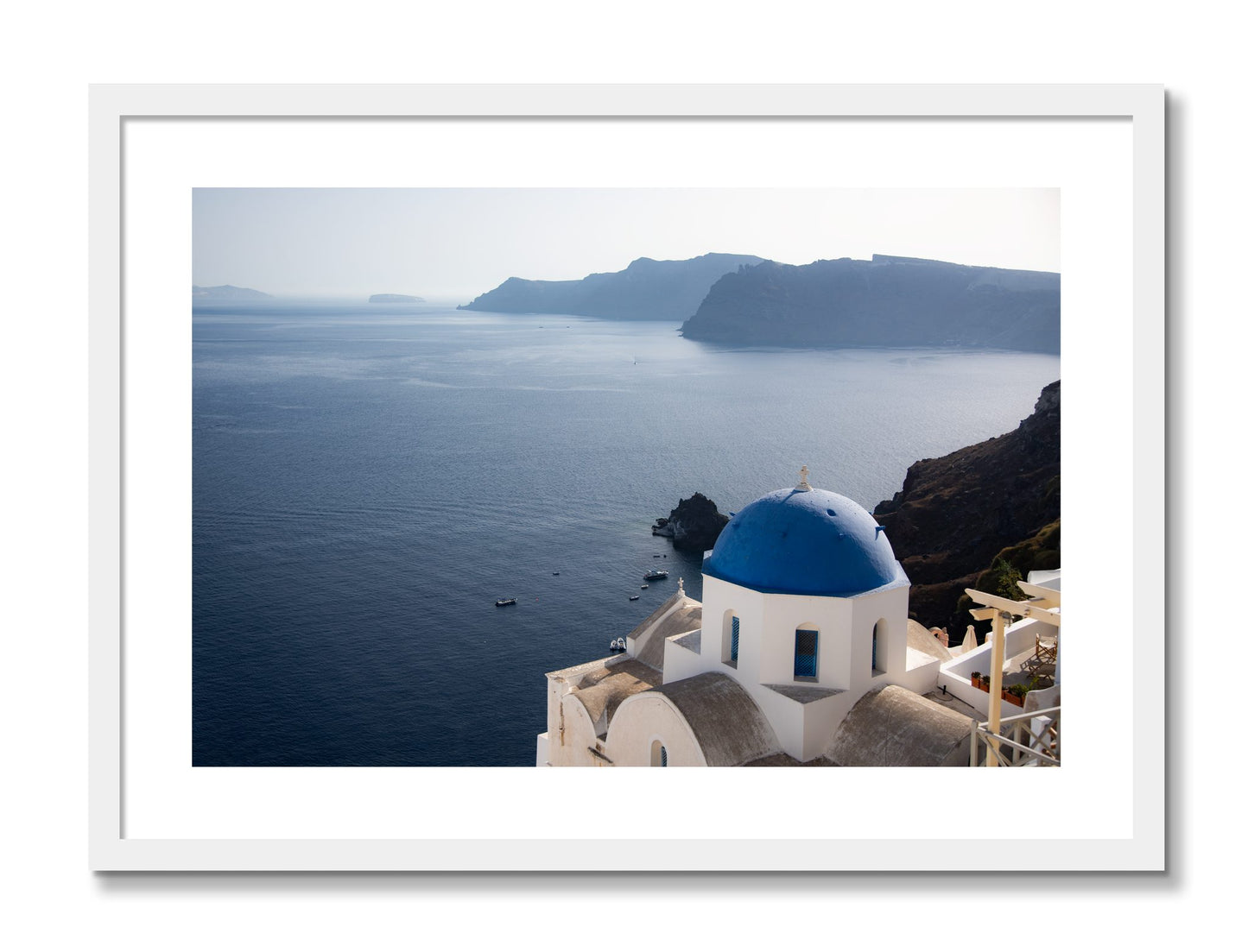 Framed photograph of Blue Cap by Dylan Ozanich, White frame, Borders