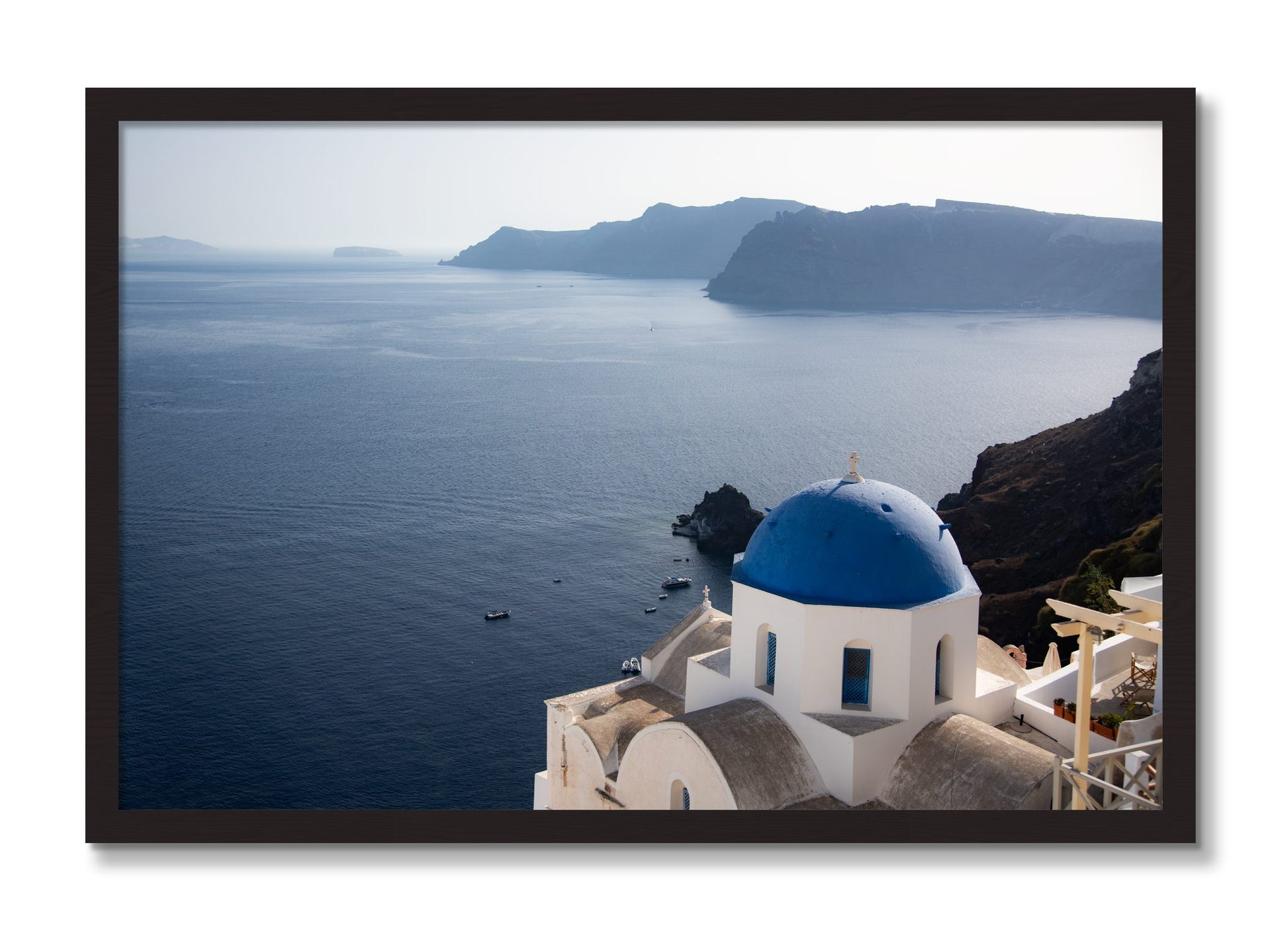 Framed photograph of Blue Cap by Dylan Ozanich, Black Walnut frame, Full Bleed