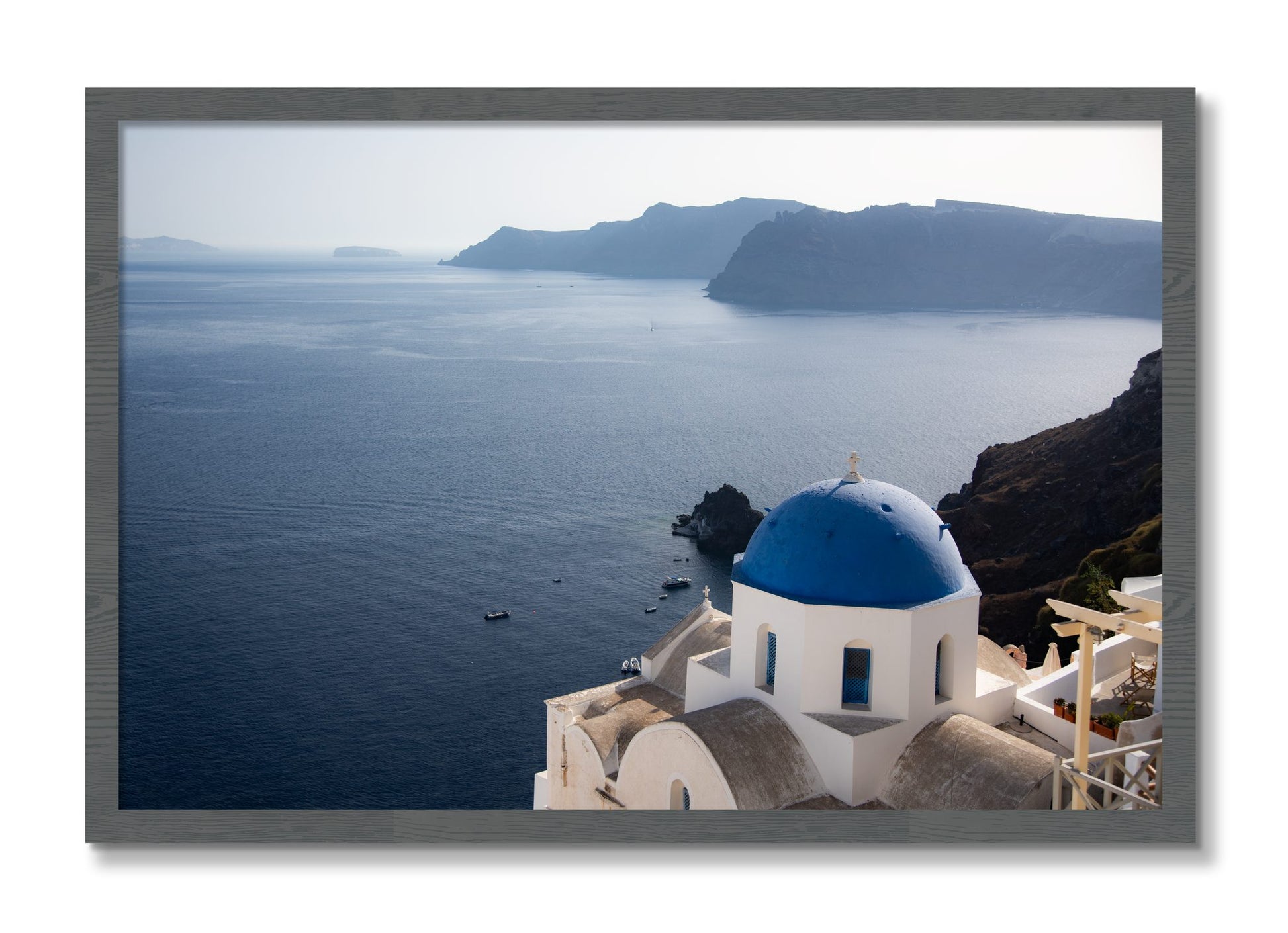 Framed photograph of Blue Cap by Dylan Ozanich, Grey frame, Full Bleed