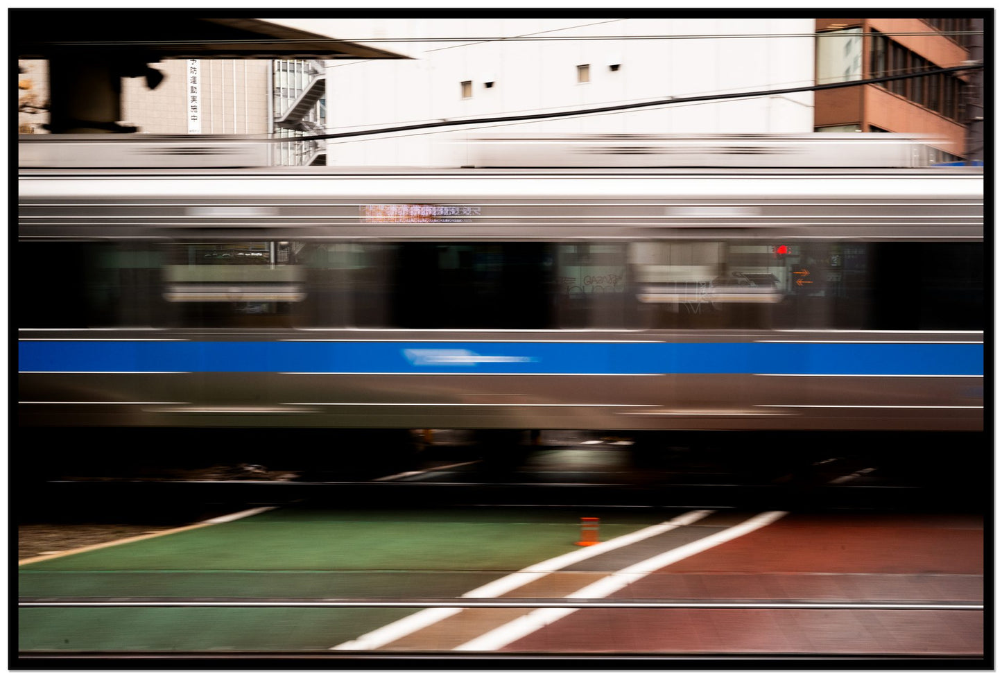 Framed photograph of Blurred Colors by Dylan Ozanich, Black frame, Full Bleed