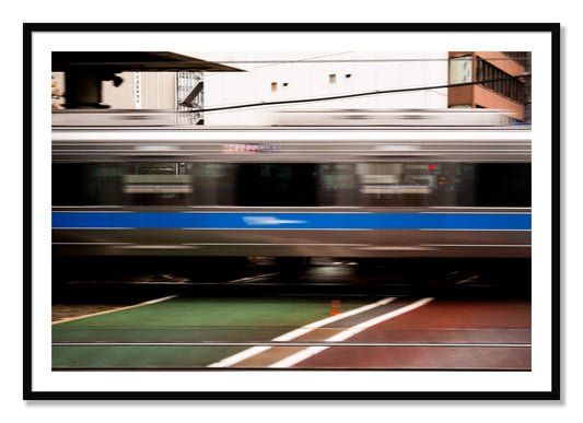 Blurred Colors by Dylan Ozanich, 30×45 print with a White Border in a Black frame
