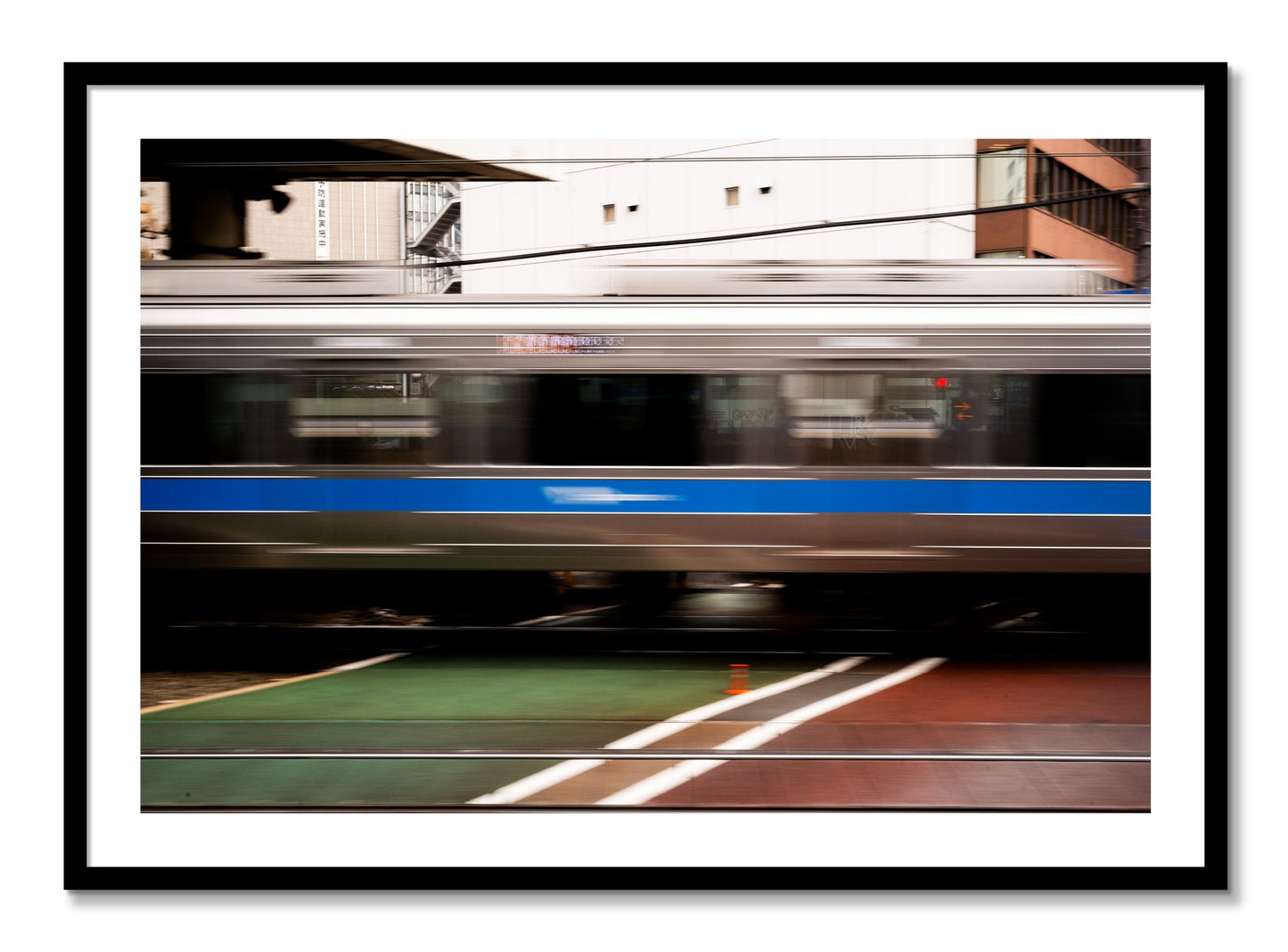 Framed photograph of Blurred Colors by Dylan Ozanich, Black frame, Borders