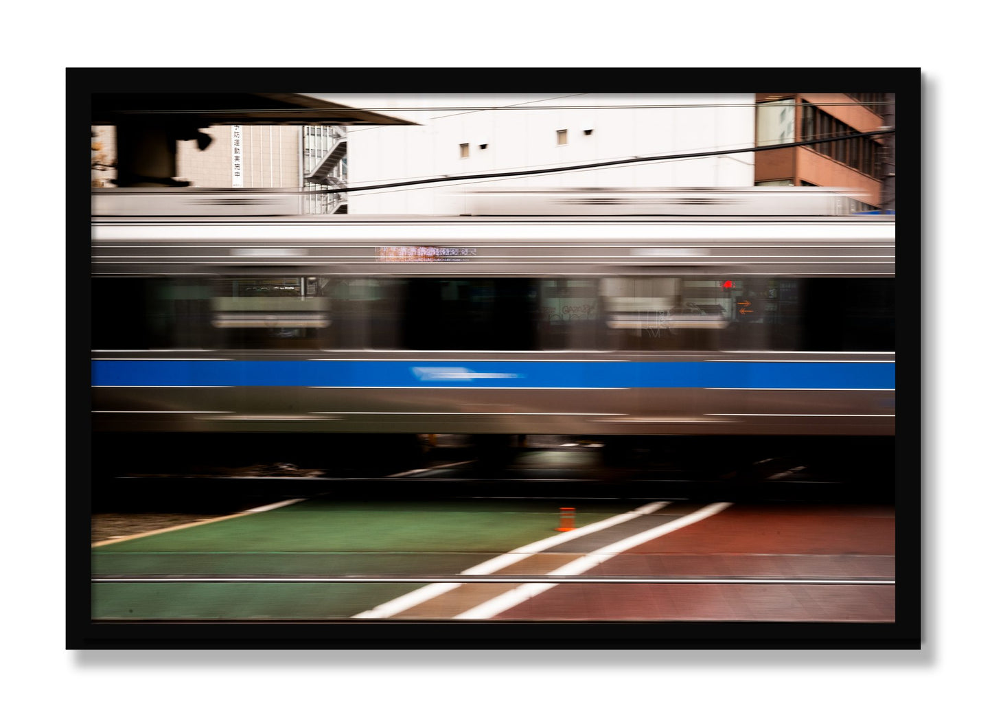 Framed photograph of Blurred Colors by Dylan Ozanich, Black frame, Full Bleed