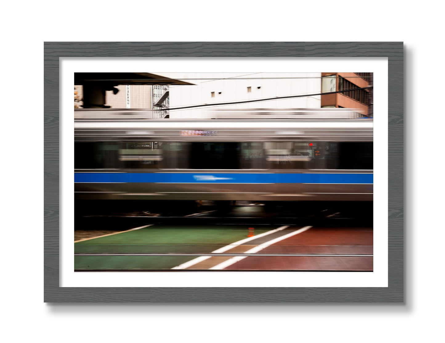 Framed photograph of Blurred Colors by Dylan Ozanich, Grey frame, Borders