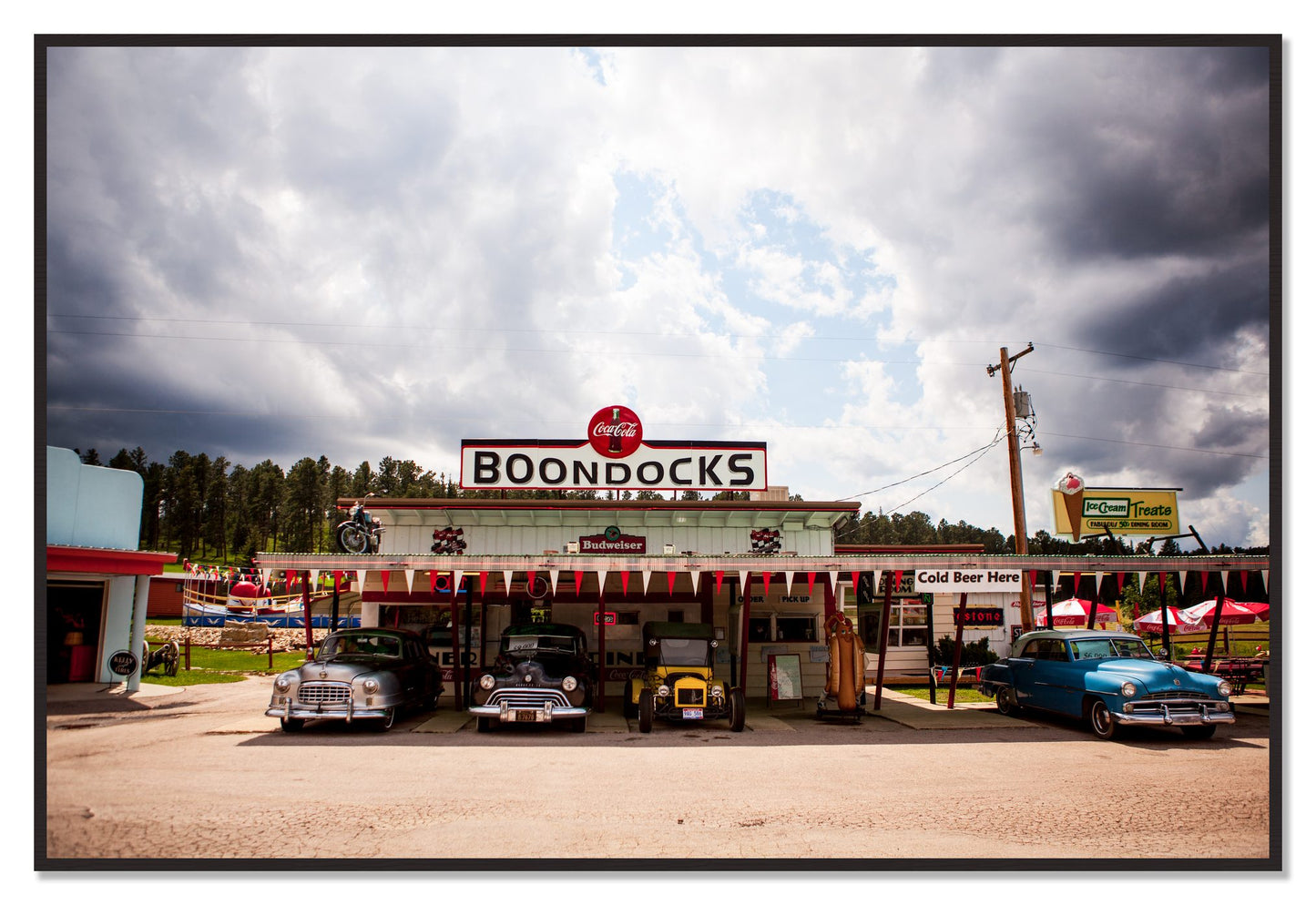 Boondocks by Dylan Ozanich, 48×72 Full Bleed Print in a Black Walnut frame
