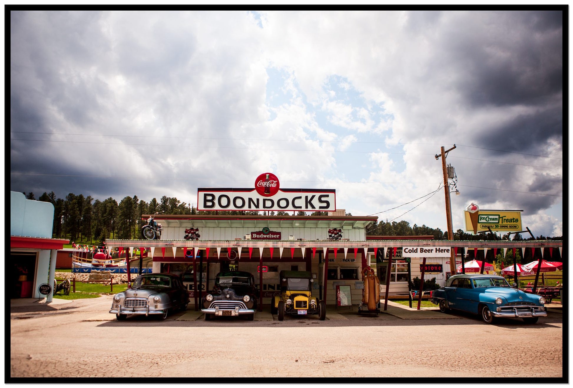 Boondocks by Dylan Ozanich, 48×72 Full Bleed Print in a Black frame