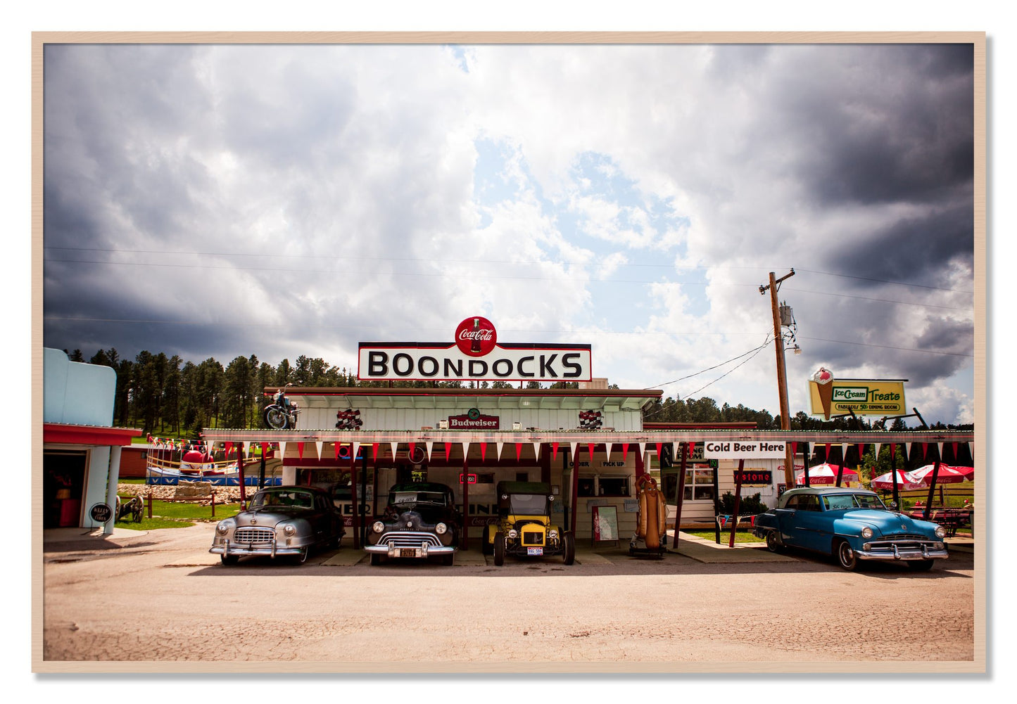 Framed photograph of Boondocks by Dylan Ozanich, Maple frame, Full Bleed