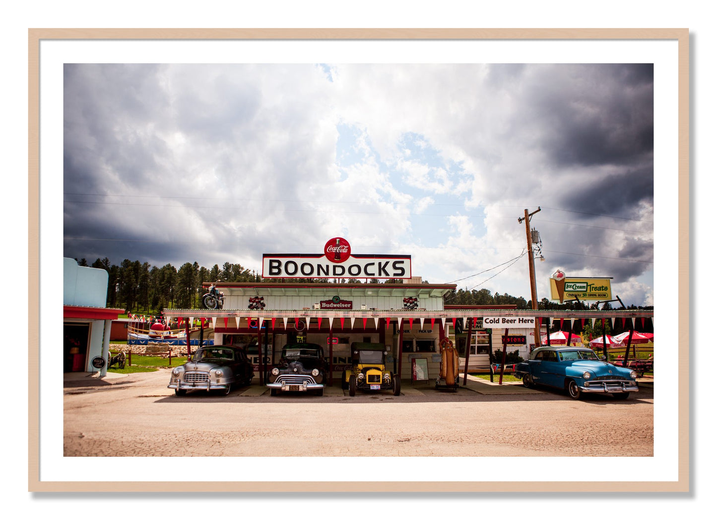 Framed photograph of Boondocks by Dylan Ozanich, Maple frame, Borders