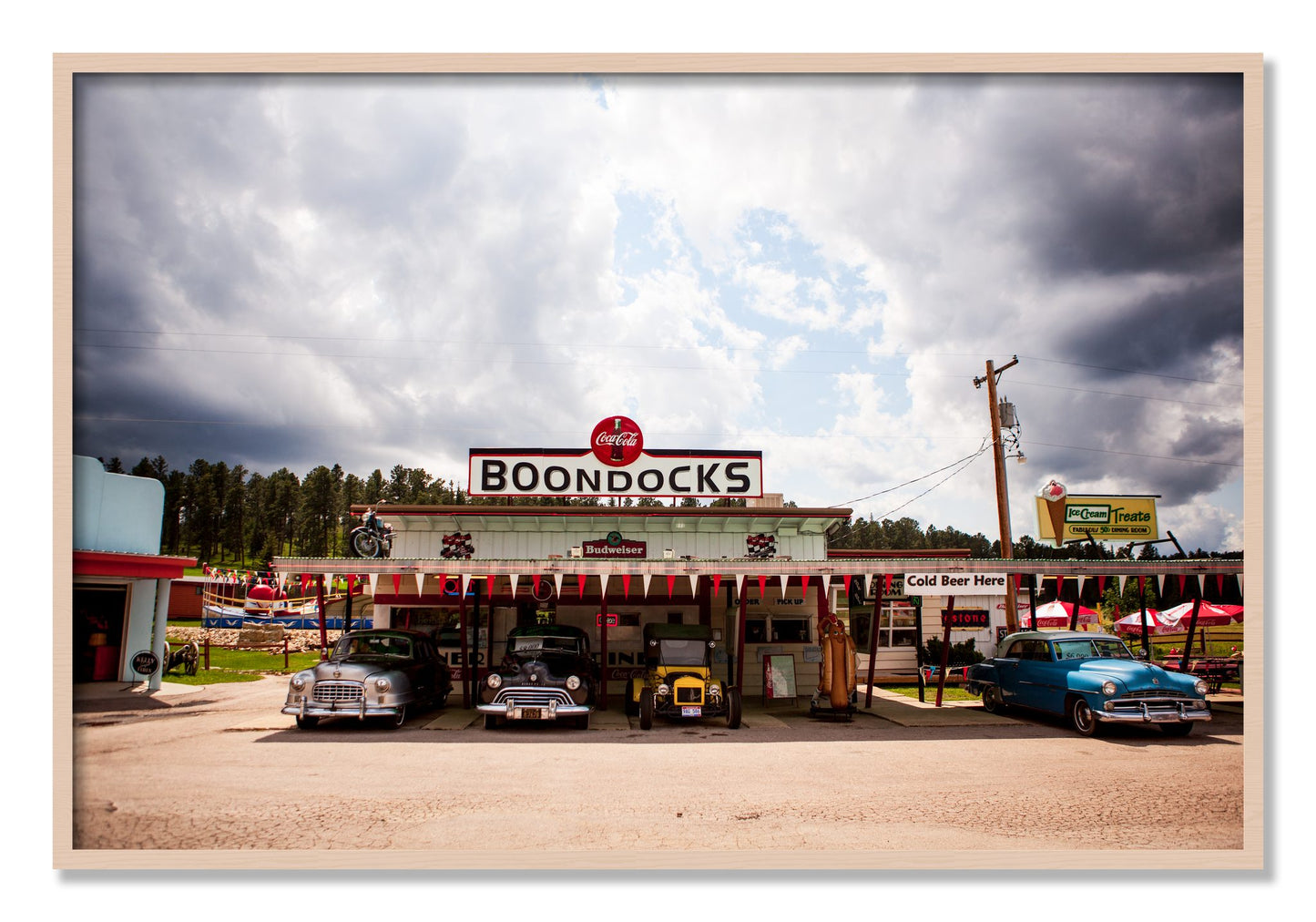 Framed photograph of Boondocks by Dylan Ozanich, Maple frame, Full Bleed