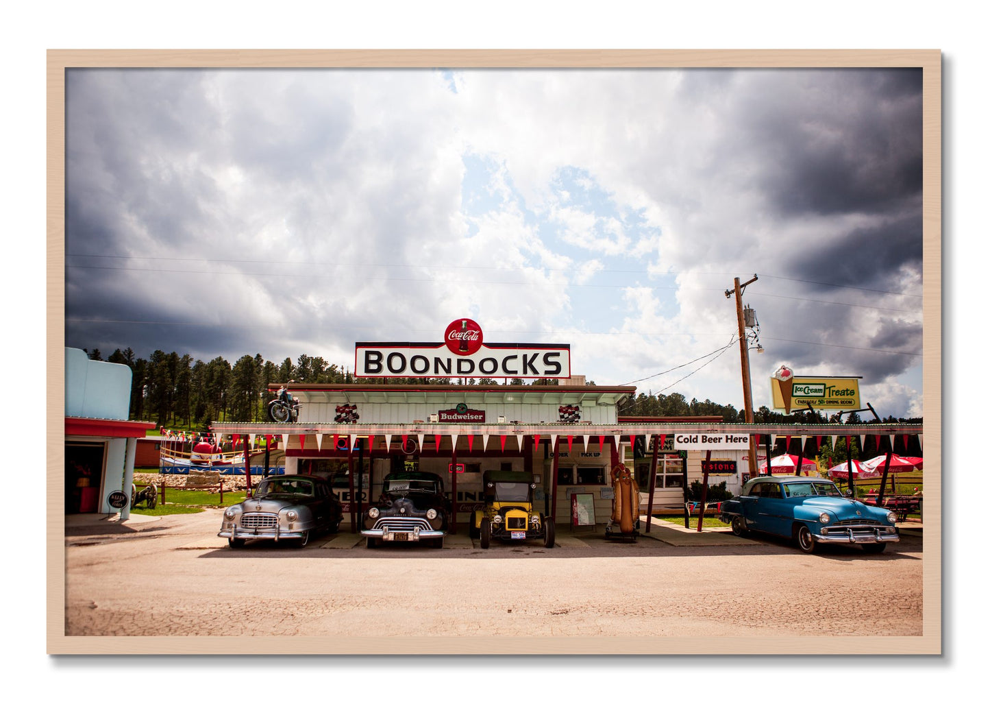Framed photograph of Boondocks by Dylan Ozanich, Maple frame, Full Bleed