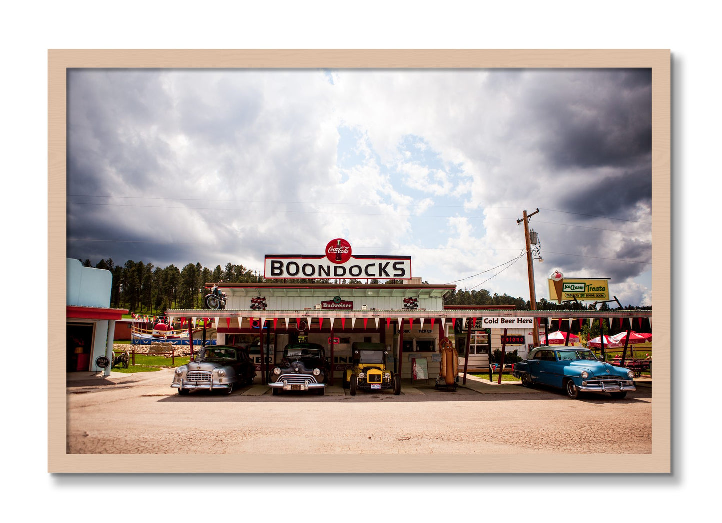 Framed photograph of Boondocks by Dylan Ozanich, Maple frame, Full Bleed
