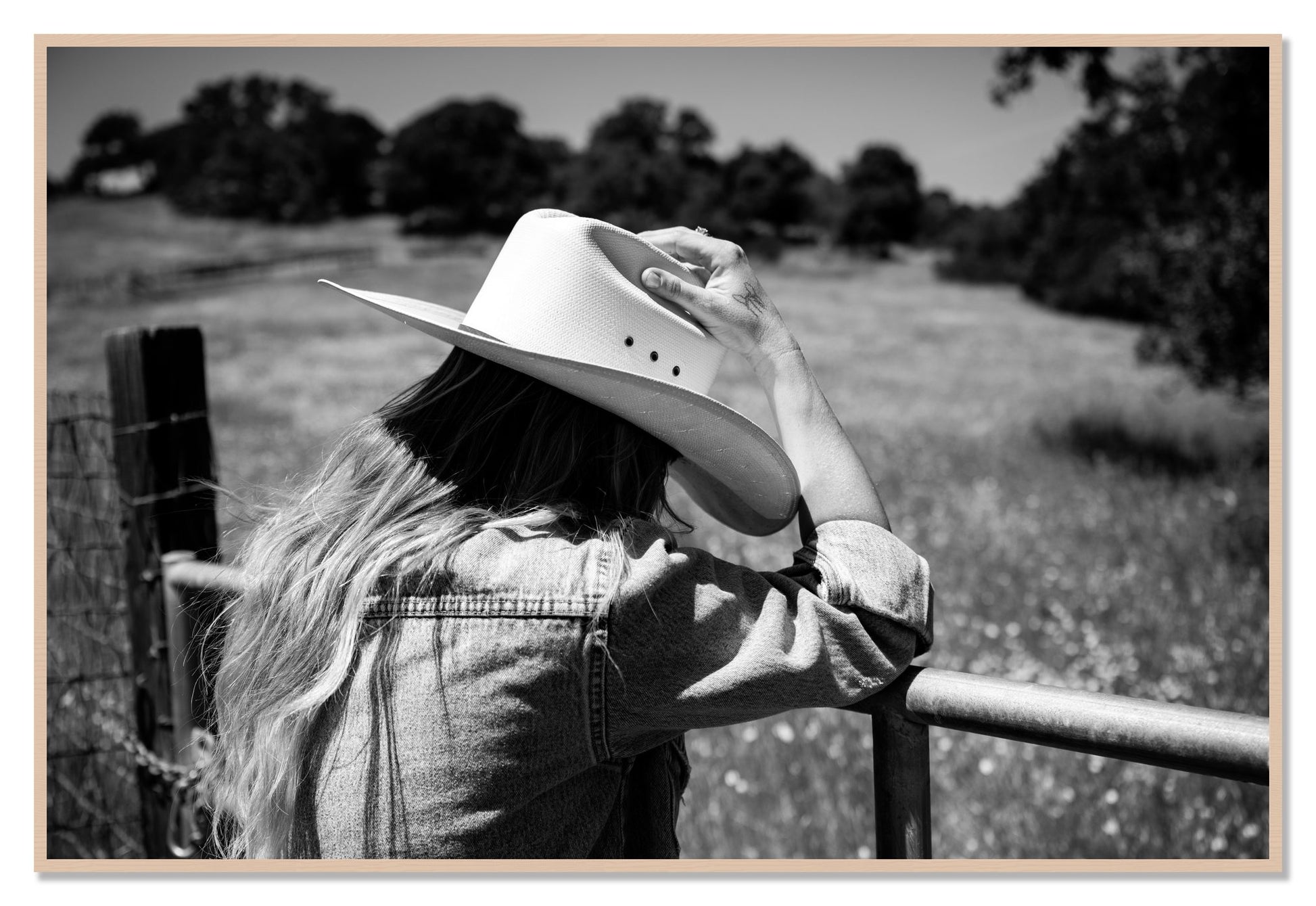 Branded by Dylan Ozanich, 48×72 Full Bleed Print in a Maple frame