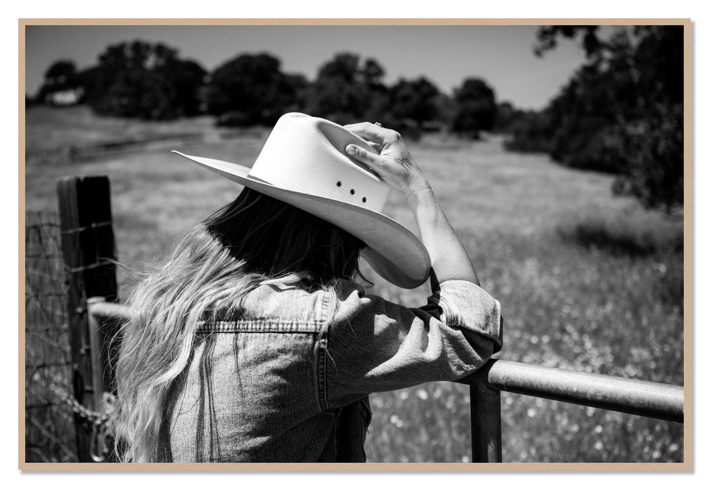 Branded by Dylan Ozanich, 48×72 Full Bleed Print in an Oak frame