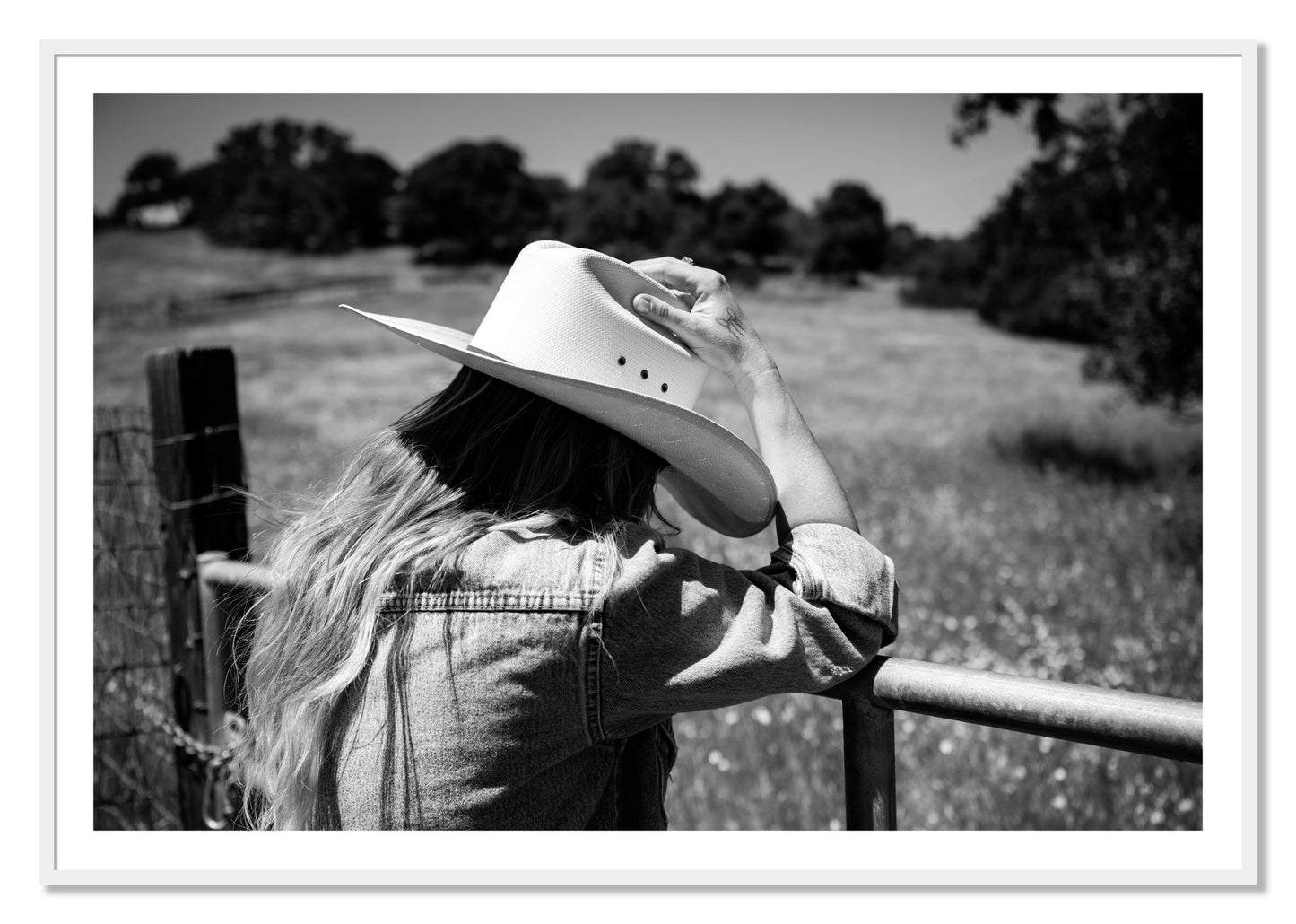 Framed photograph of Branded by Dylan Ozanich, White frame, Borders
