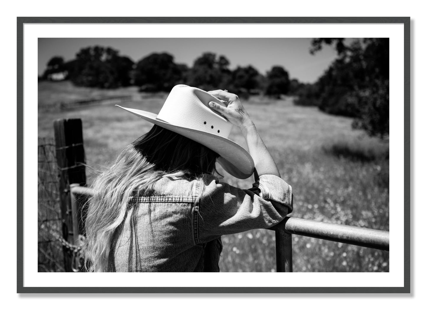 Framed photograph of Branded by Dylan Ozanich, Grey frame, Borders